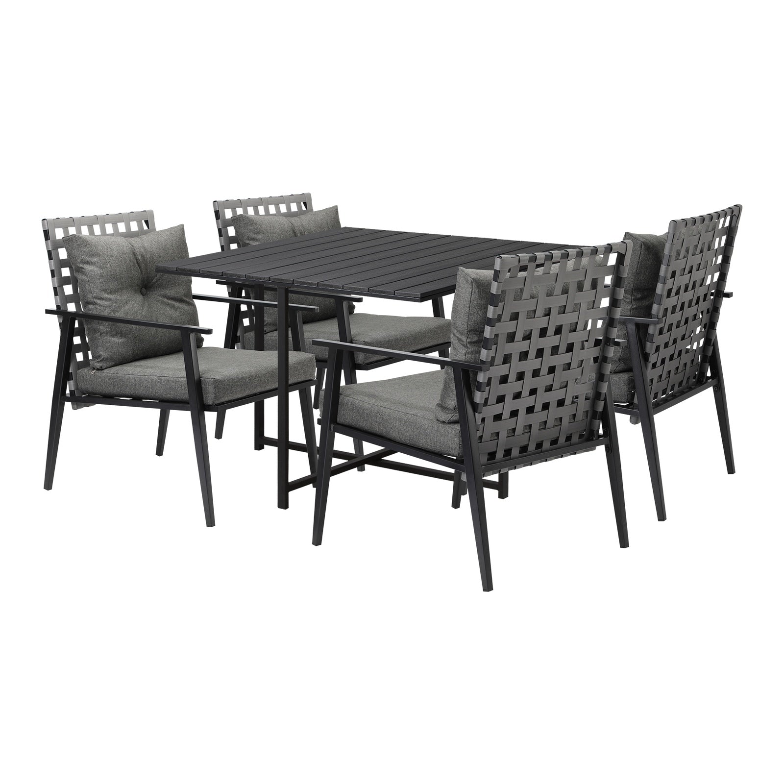 Livsip Outdoor Dining Set Patio Furniture Setting Rattan Chairs and Chairs 5PCS - Sunyee