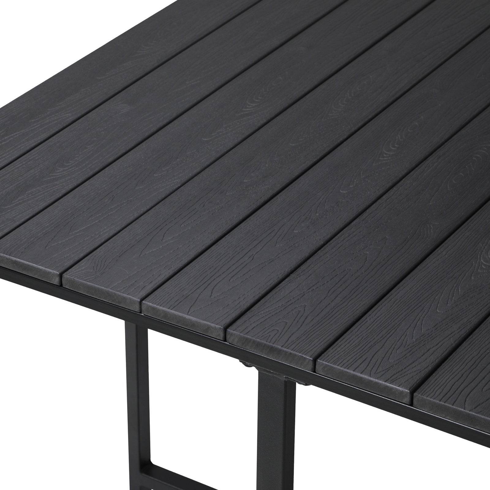 Livsip Outdoor Dining Set Patio Furniture Garden Black Table and Chairs 4 Seater - Sunyee