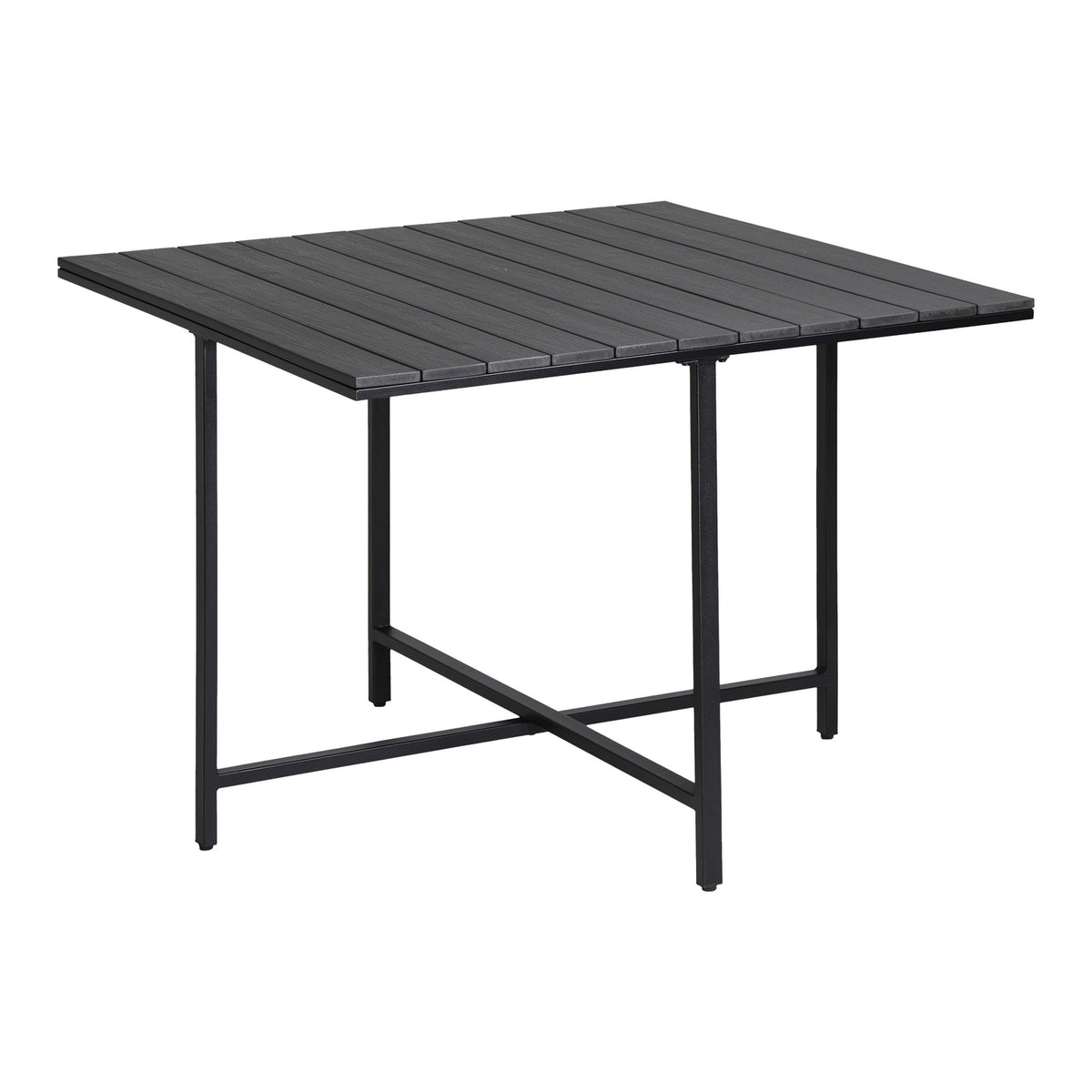Livsip 5PCS Outdoor Dining Set Furniture Black Table Lounge Chairs Patio Setting - Sunyee