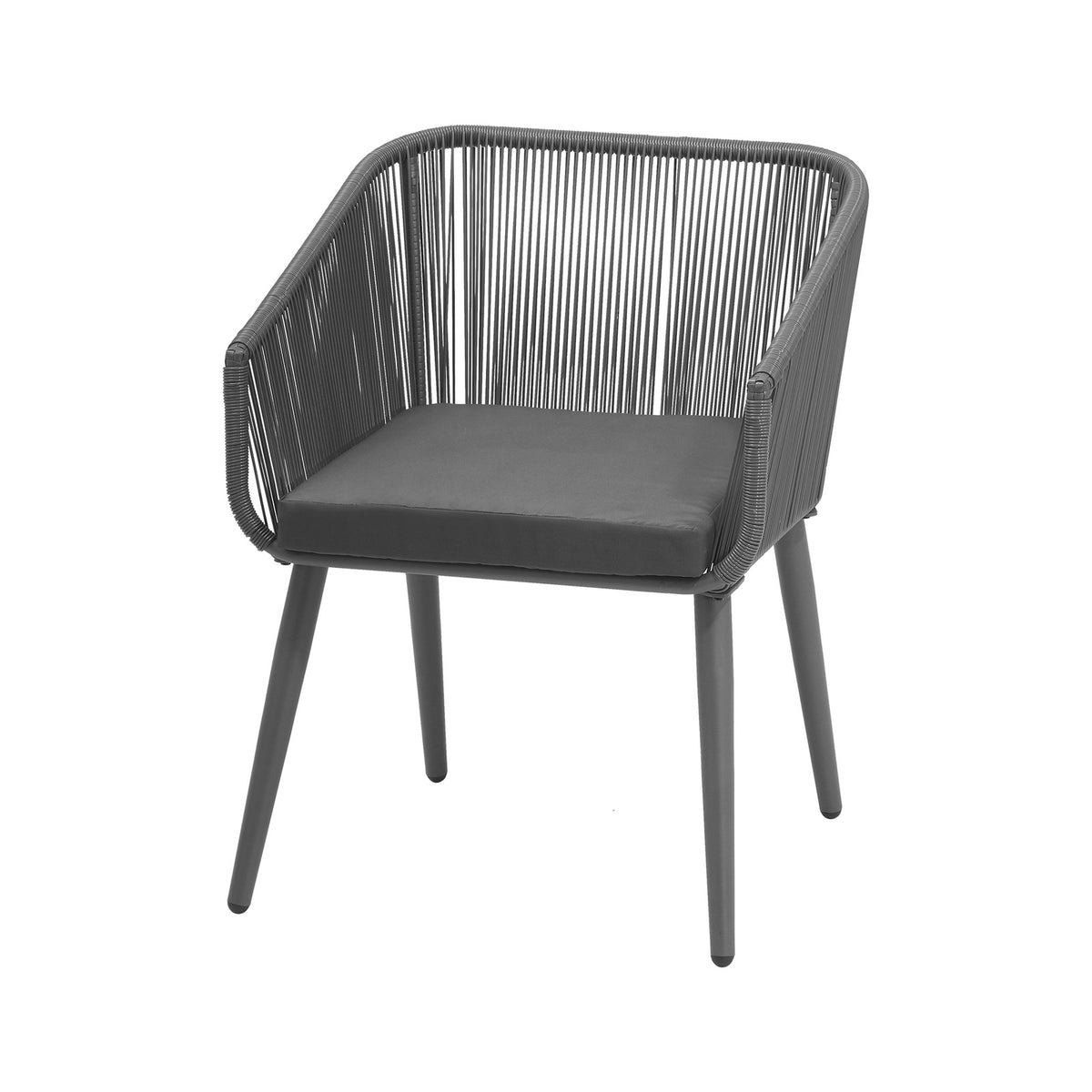 Livsip 5PCS Outdoor Dining Set Furniture Black Table Lounge Chairs Patio Setting - Sunyee