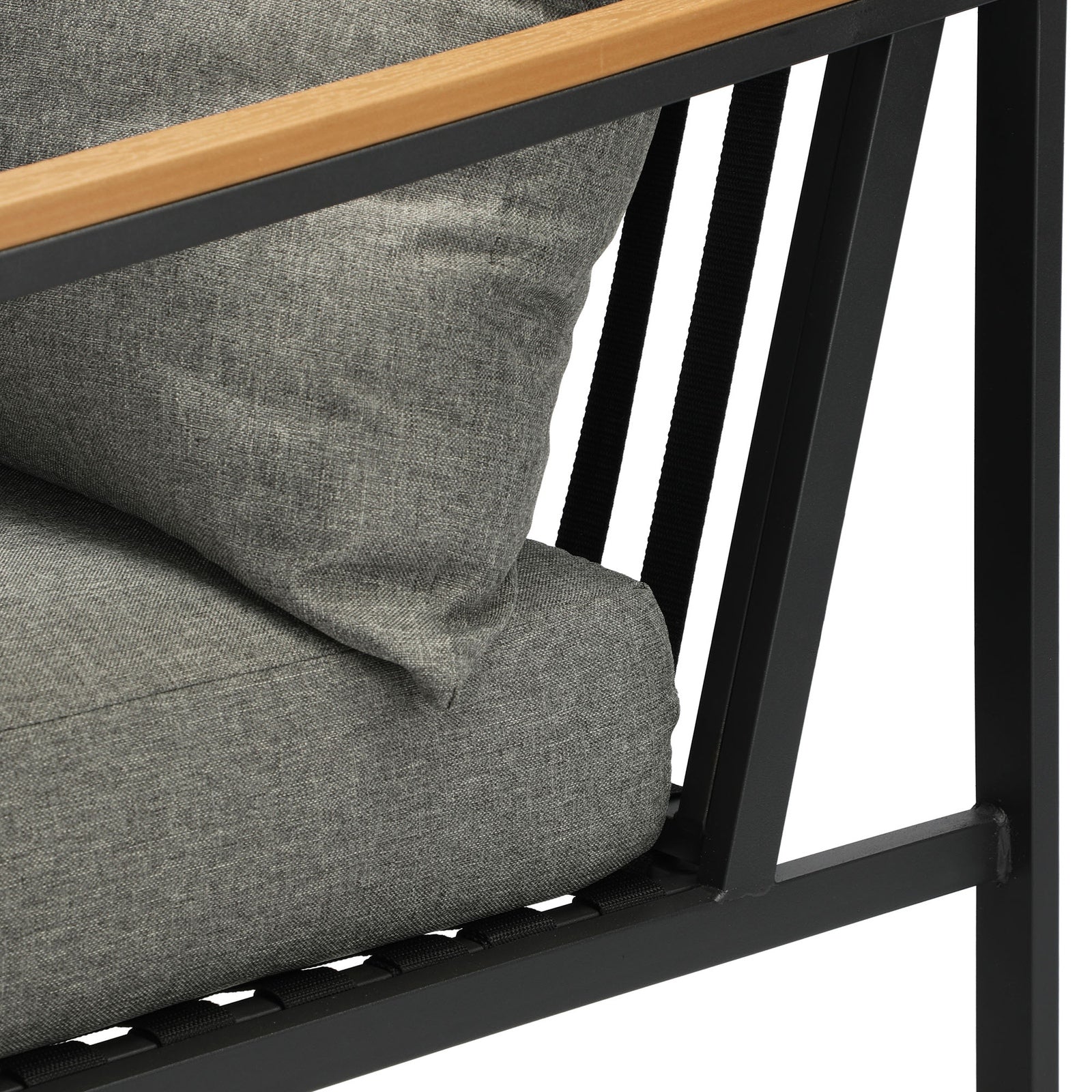 Livsip Outdoor Dining Set Black Table and Chairs 5PCS Patio Furniture Setting - Sunyee