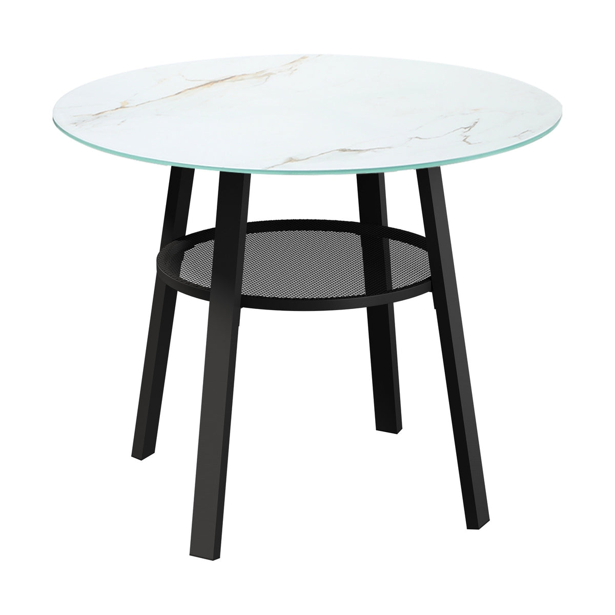 Livsip 5PCS Outdoor Dining Setting Marble-style Table Patio Furniture Bistro Set - Sunyee