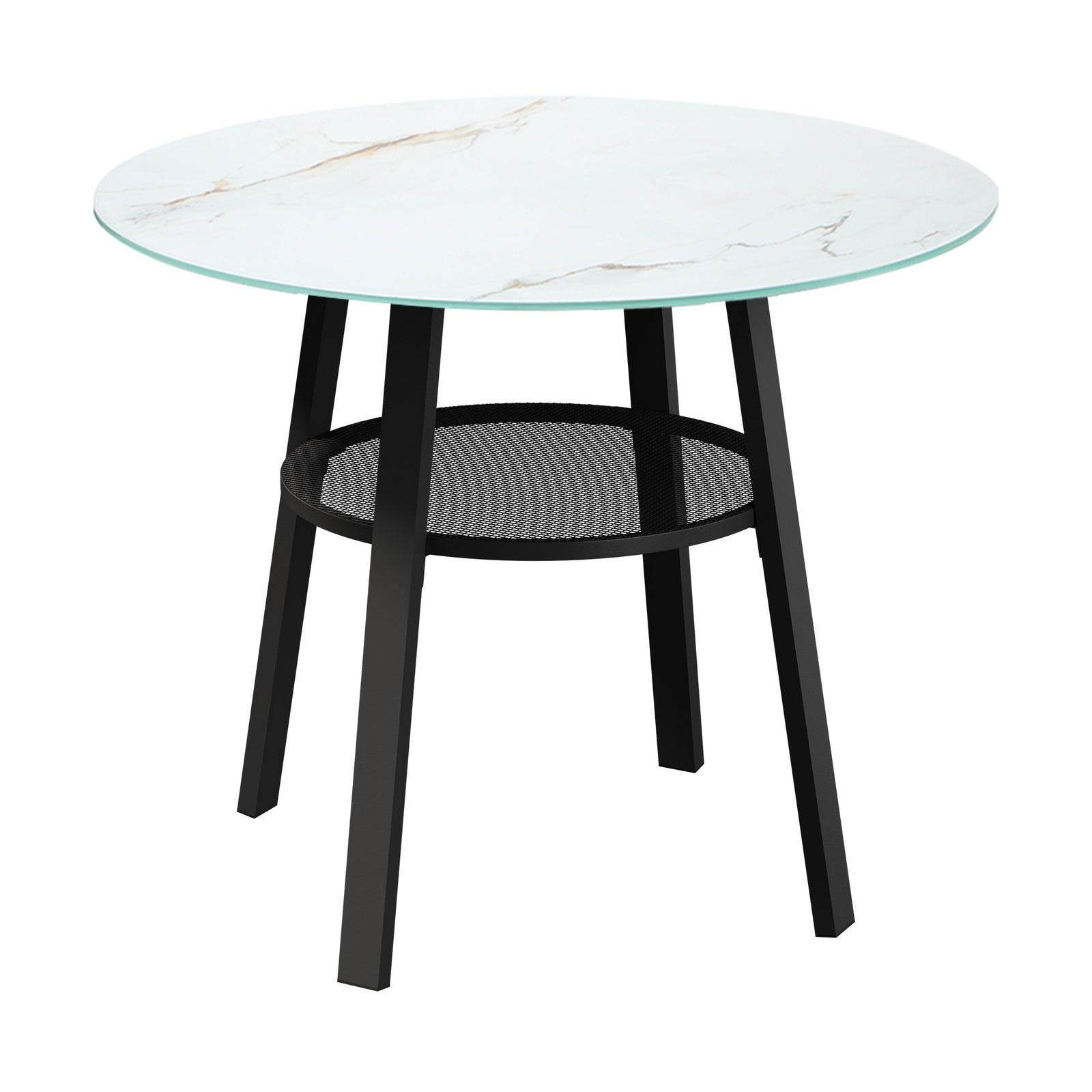 Livsip 5PCS Outdoor Dining Setting Marble-style Table Patio Furniture Bistro Set - Sunyee