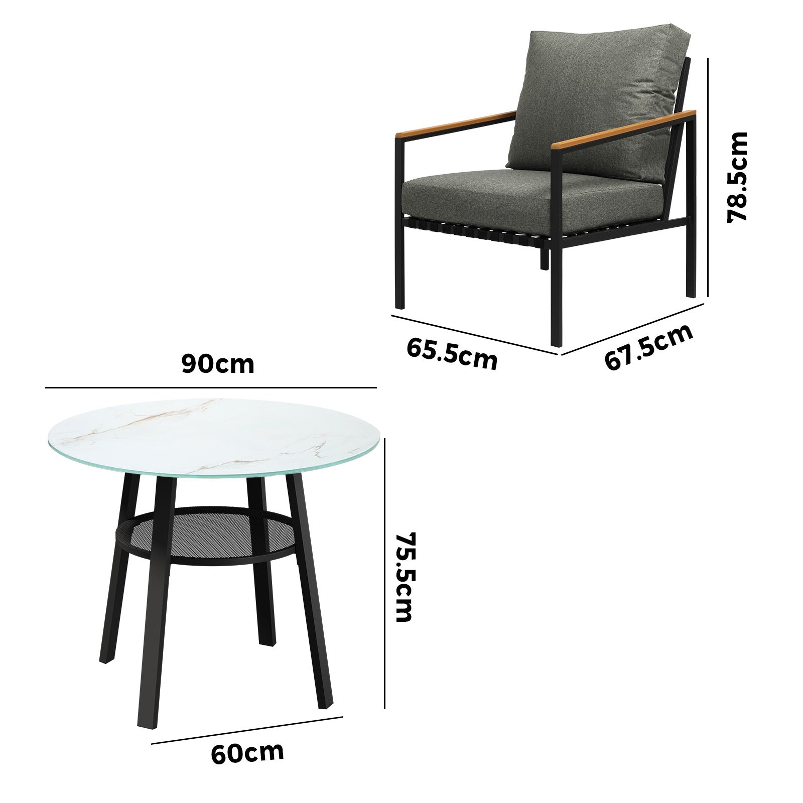 Livsip 5PCS Outdoor Dining Setting Patio Furniture Bistro Set - Sunyee