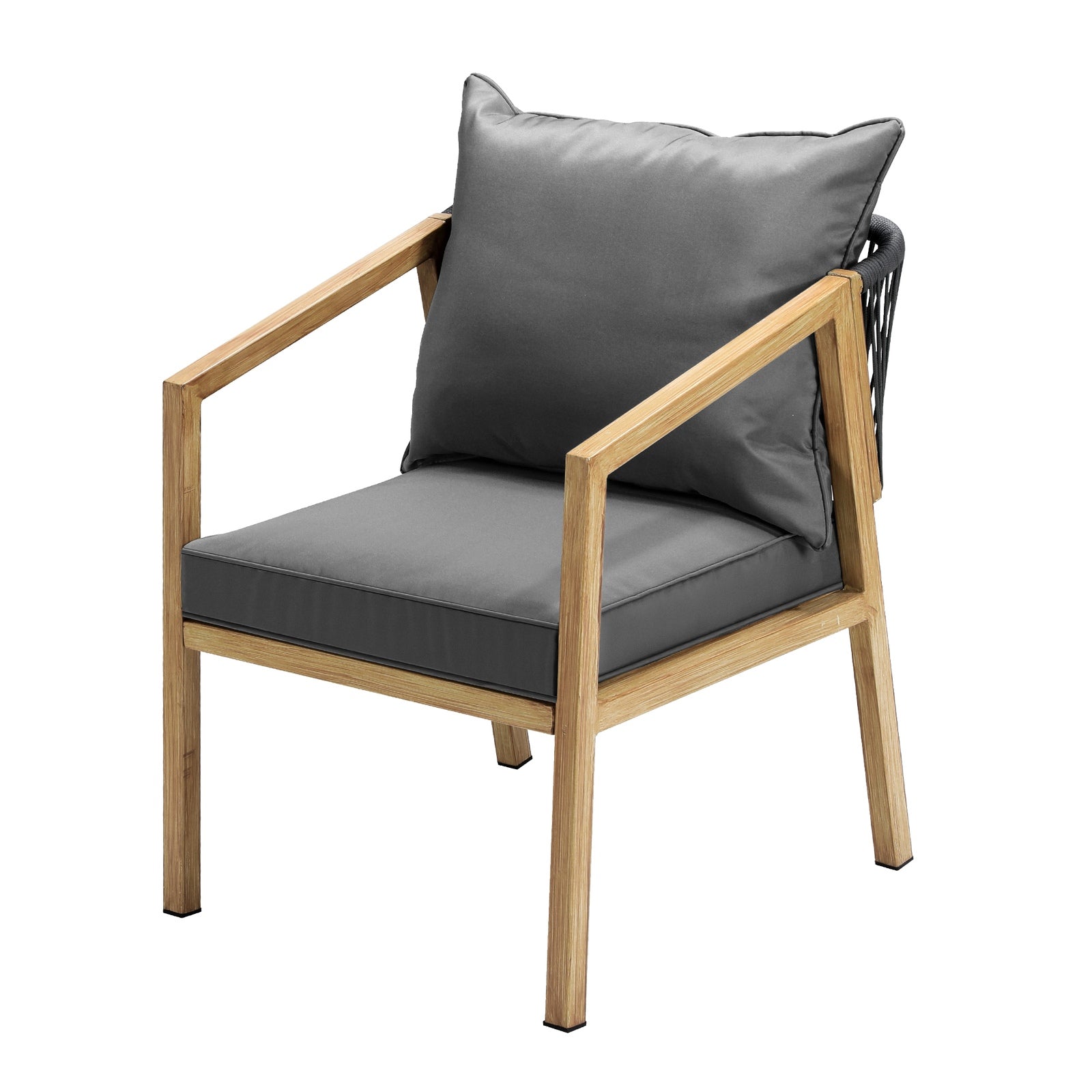 Livsip 3PCS Outdoor Dining Setting Patio Furniture Set 90cm Table Lounge Chairs - Sunyee