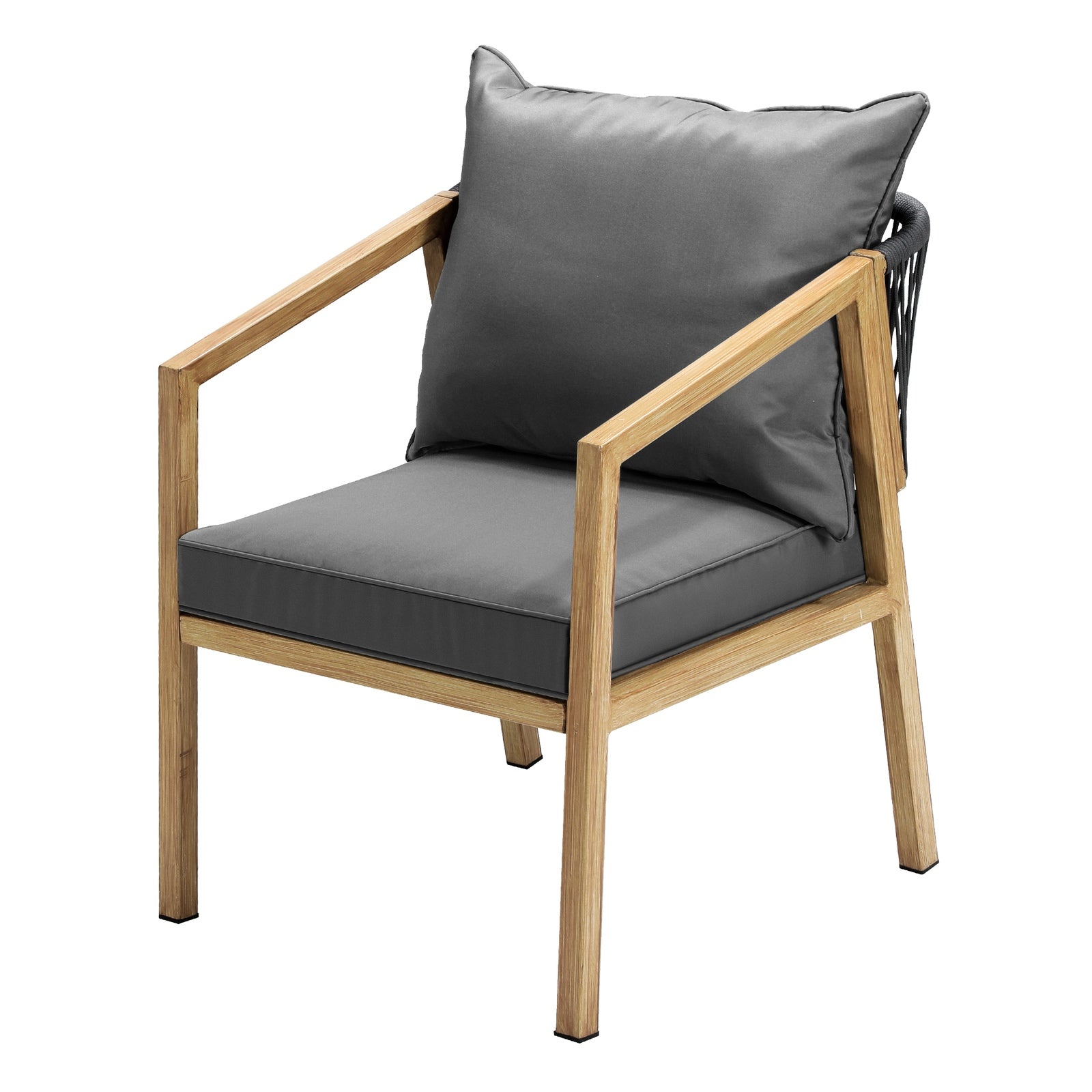 Livsip 5PCS Outdoor Dining Setting Patio Furniture Set 90cm Table Lounge Chairs - Sunyee