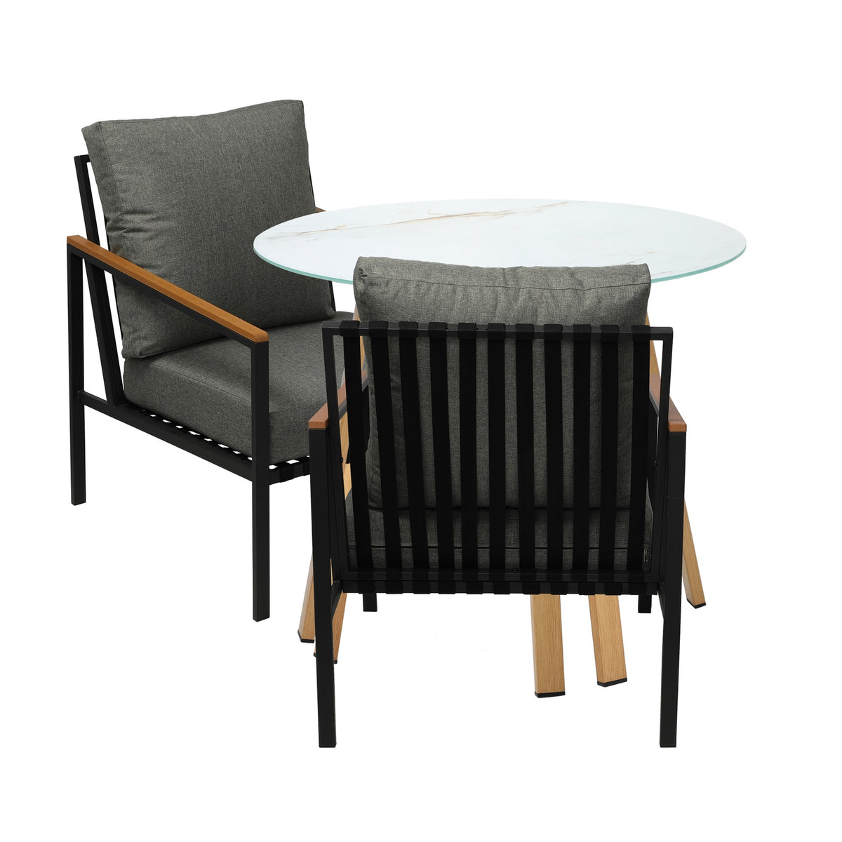 Livsip Outdoor Patio Setting Furniture Lounge Bistro Dining Set 2 Seater - Sunyee