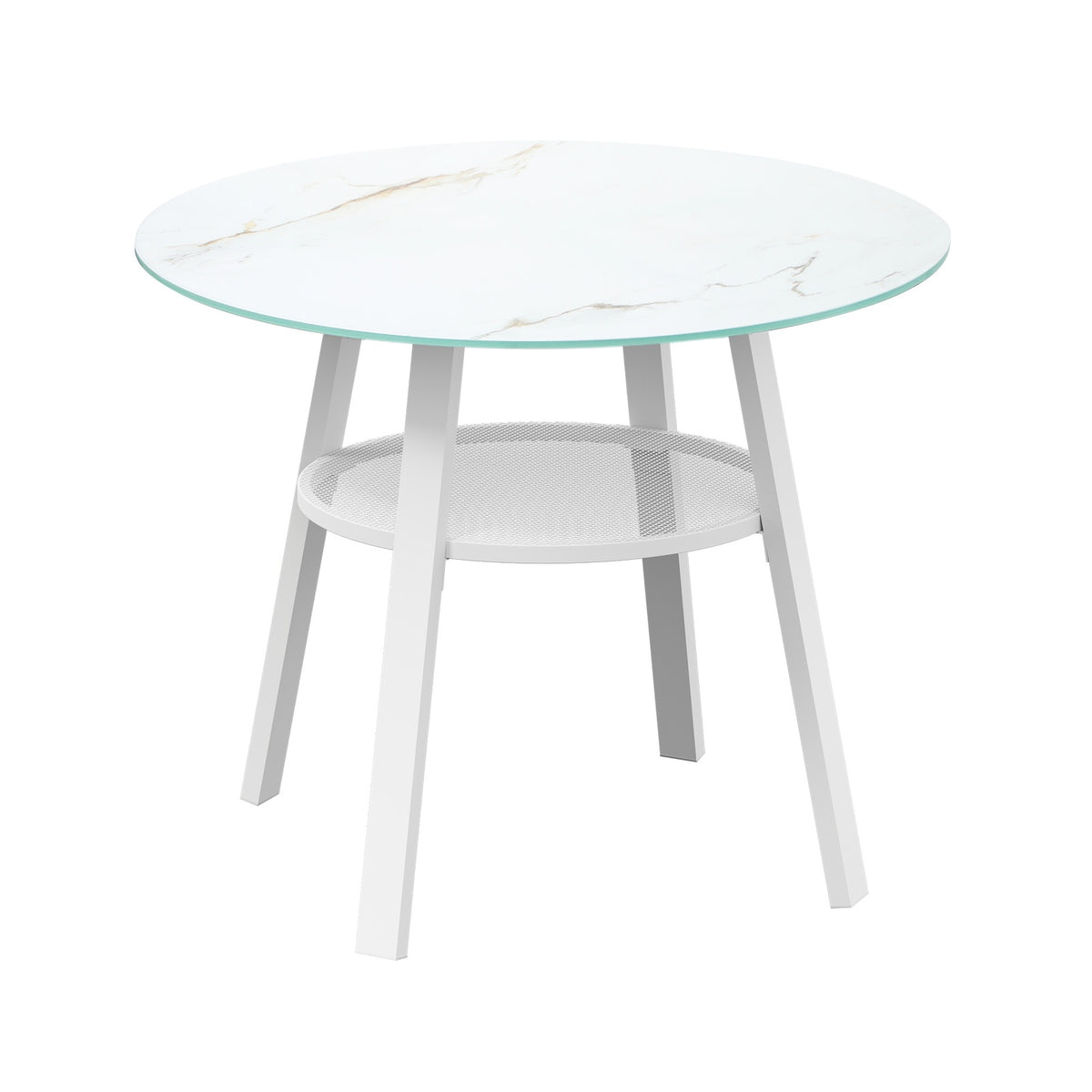 Livsip Outdoor Dining Setting Patio Furniture Set 2 Seater Tempered Glass Table - Sunyee