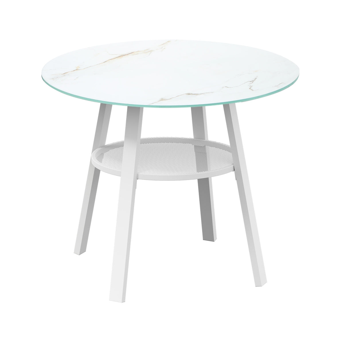 Livsip Outdoor Dining Setting Patio Furniture Set 4 Seater Tempered Glass Table - Sunyee