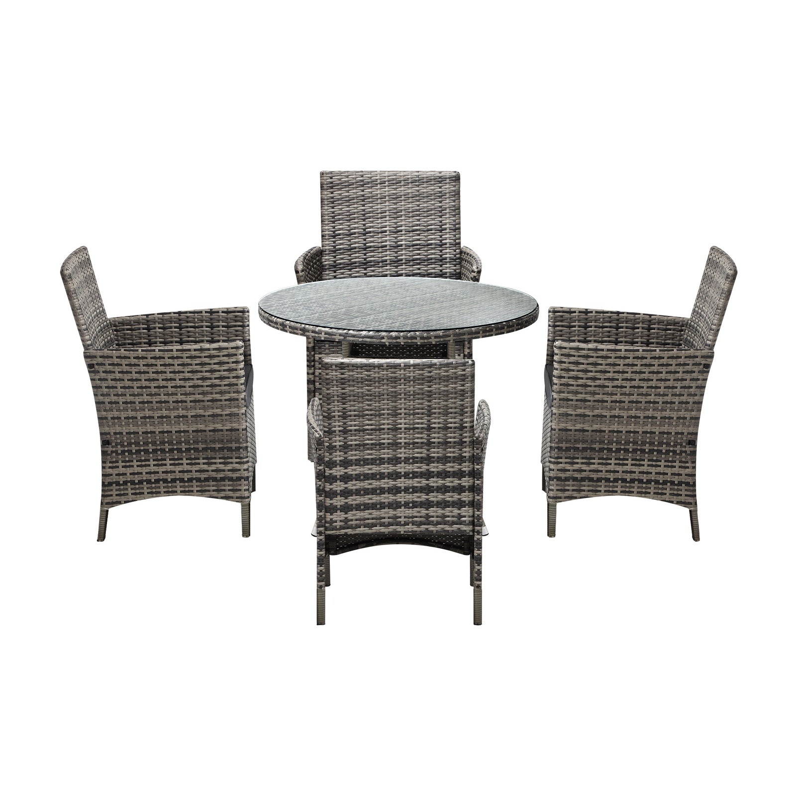 Livsip Outdoor Dining Set Table & Chairs 5PCS Patio Furniture Lounge Setting - Sunyee