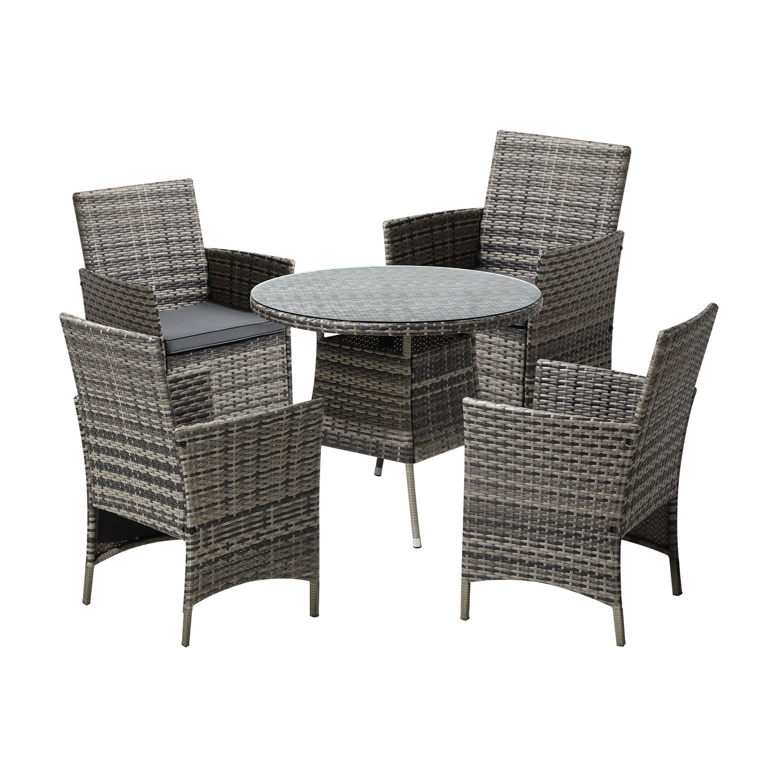 Livsip Outdoor Dining Set Table & Chairs 5PCS Patio Furniture Lounge Setting - Sunyee