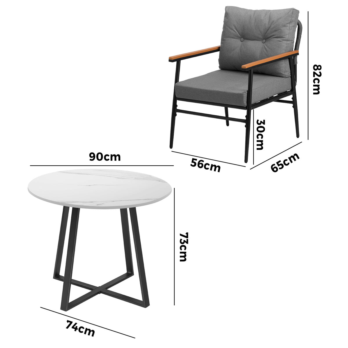 Livsip Outdoor Dining Set Patio Furniture 5PCS Garden Lounge Setting - Sunyee