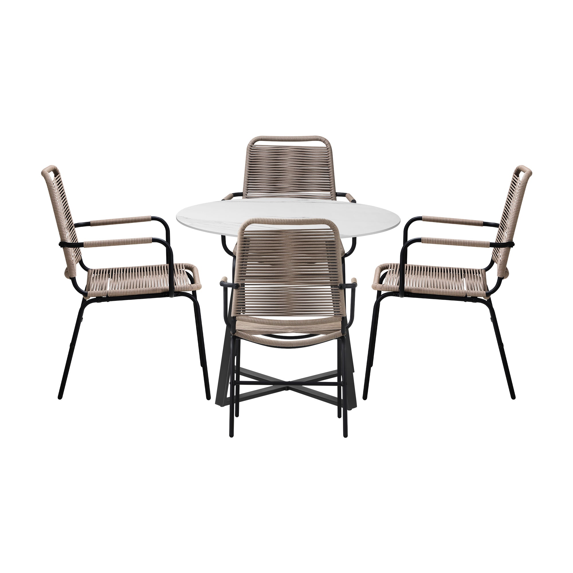 Livsip 5-pc Outdoor Dining Set Garden Patio Furniture Setting - Sunyee
