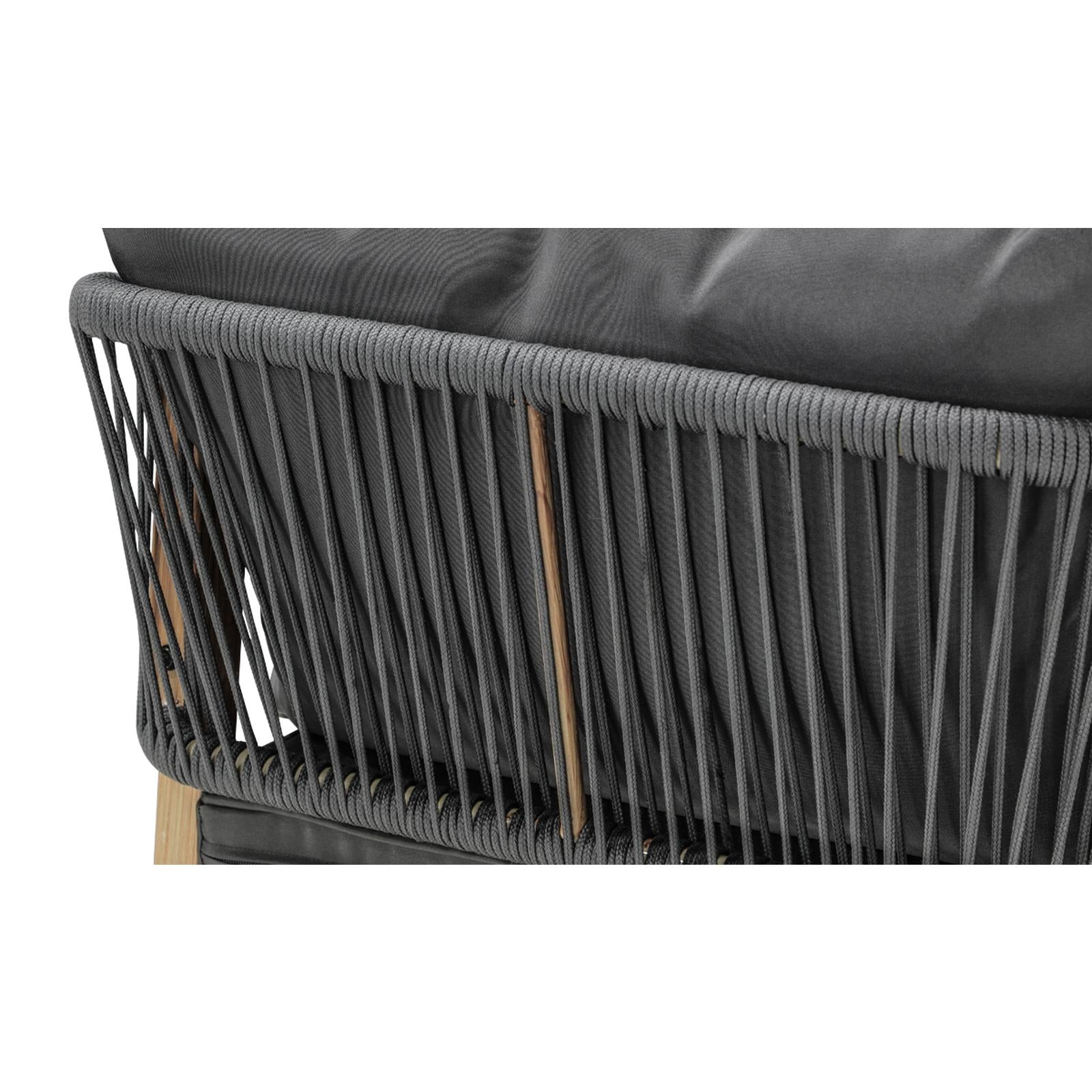 Livsip 3PCS Outdoor Dining Setting 90cm Table Lounge Chairs Patio Furniture Set - Sunyee