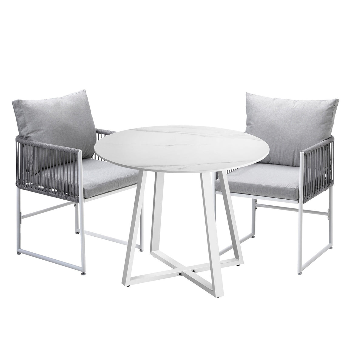 Livsip 3PCS Outdoor Dining Setting Lounge Chair Table Bistro Furniture - Sunyee