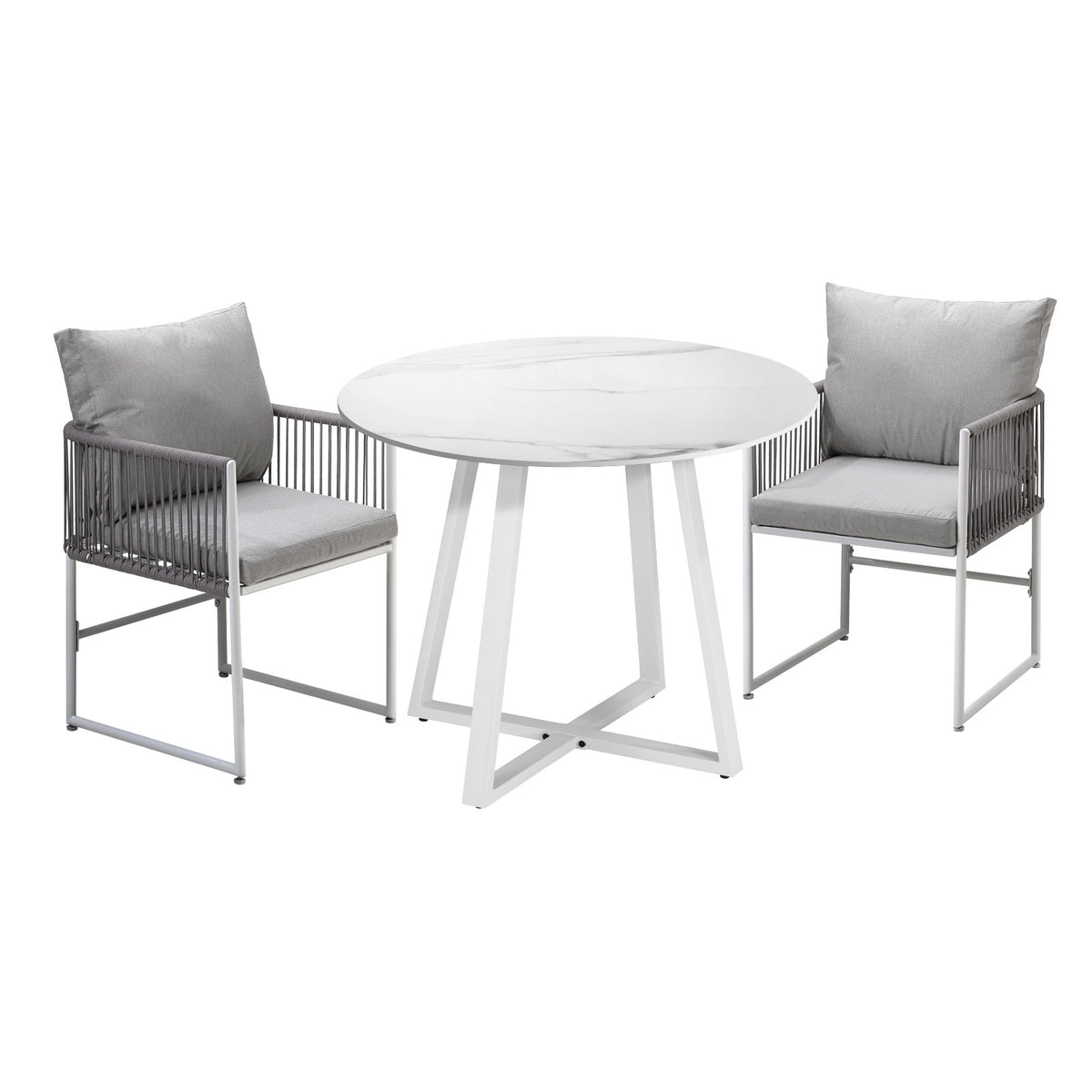 Livsip 3PCS Outdoor Dining Setting Lounge Chair Table Bistro Furniture - Sunyee