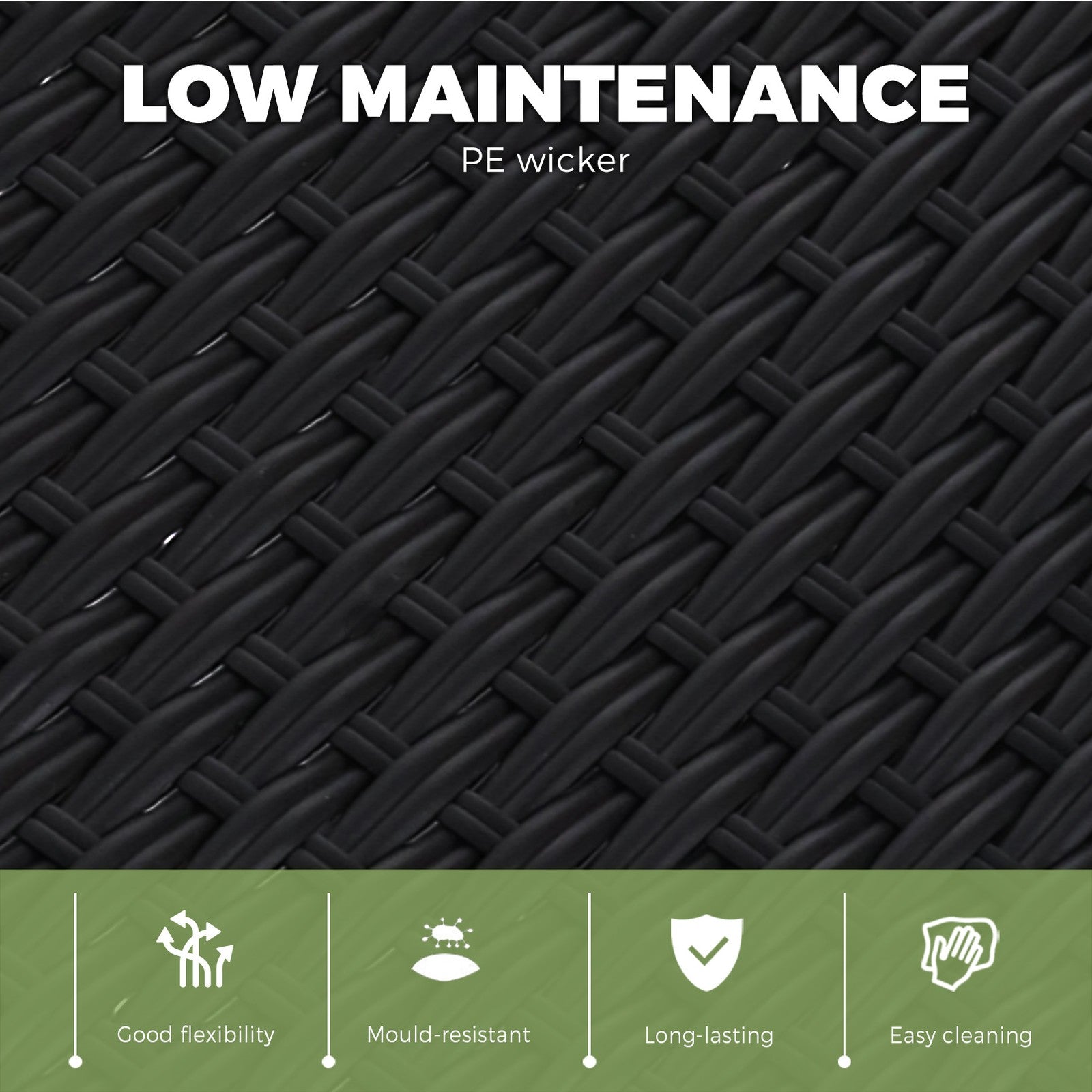 Livsip Outdoor Recliner Chairs Sun Lounge Wicker Sofa Patio Furniture Garden - Sunyee