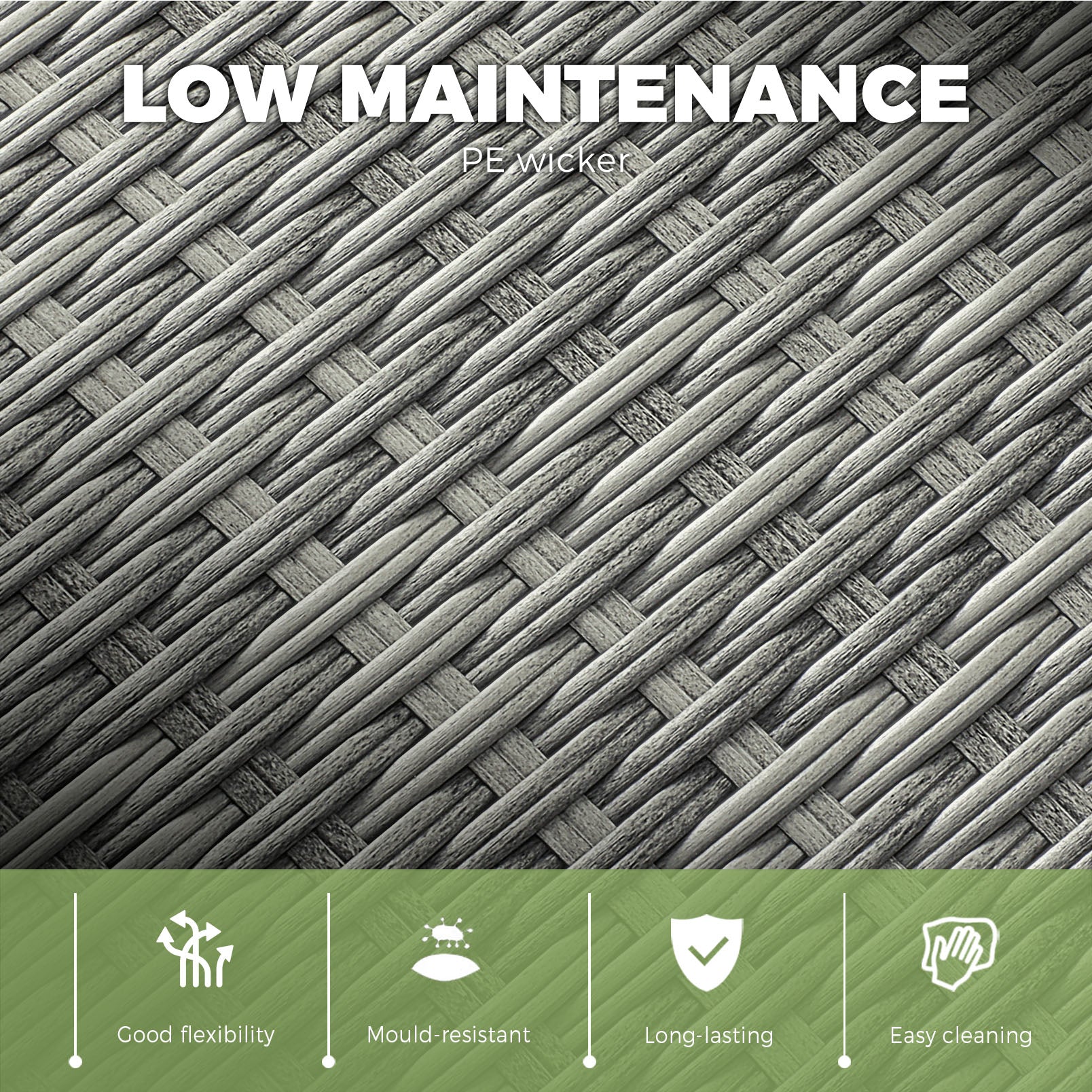 Livsip Recliner Chairs Sun lounge Outdoor Furniture Wicker Patio Garden Sofa - Sunyee