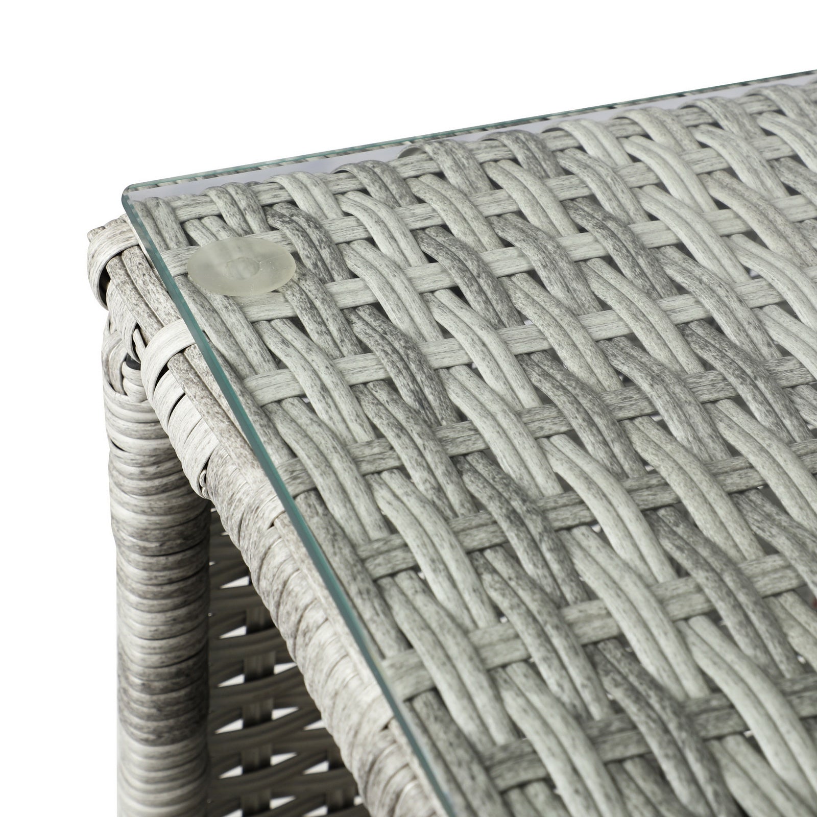 Livsip Rattan Side Table Outdoor Furniture Coffee Patio Desk Indoor Garden Decor - Sunyee