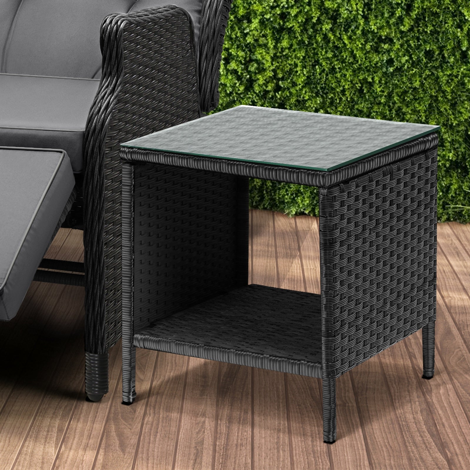 Livsip Sun Lounge Outdoor Recliner Chair &Table Outdoor Furniture Patio Set of 3 - Sunyee