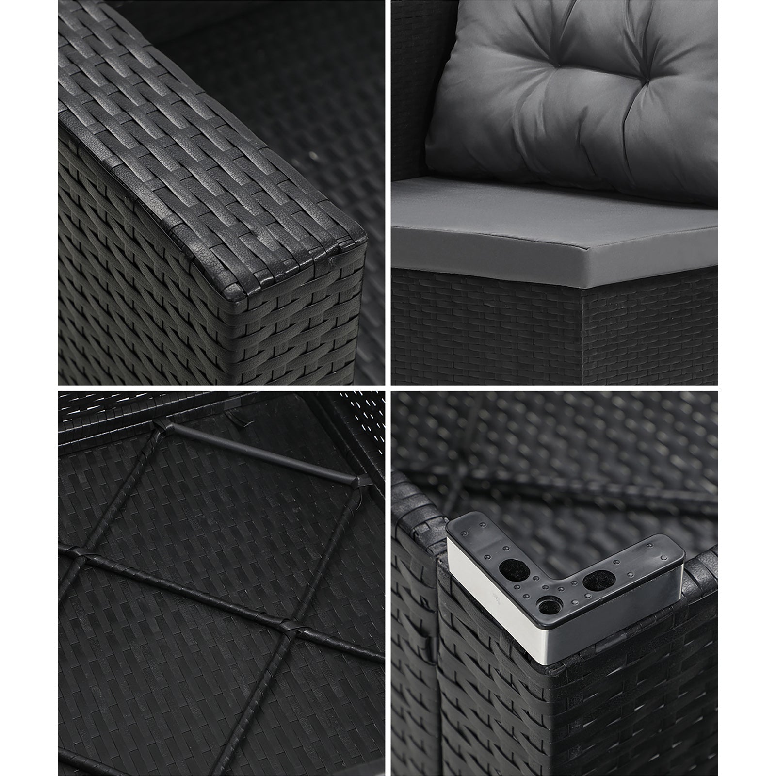 Livsip Outdoor Sofa Set 4 Seater Corner Modular Lounge Setting Patio Furniture - Sunyee