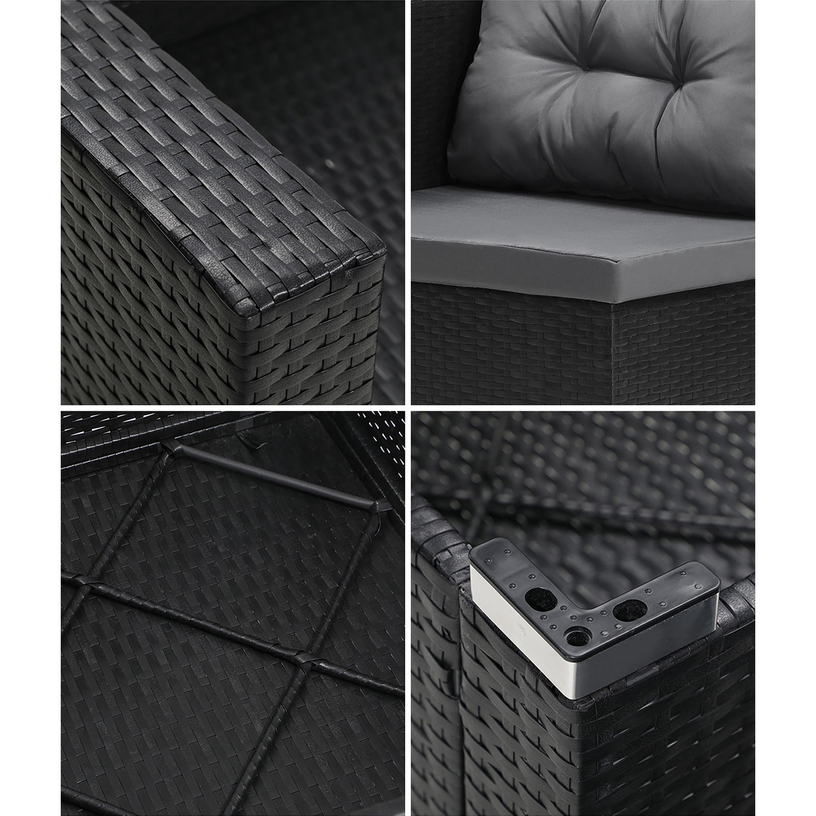 Livsip Outdoor Lounge Setting 7pc Wicker Sofa Set Furniture Rattan Patio Garden - Sunyee