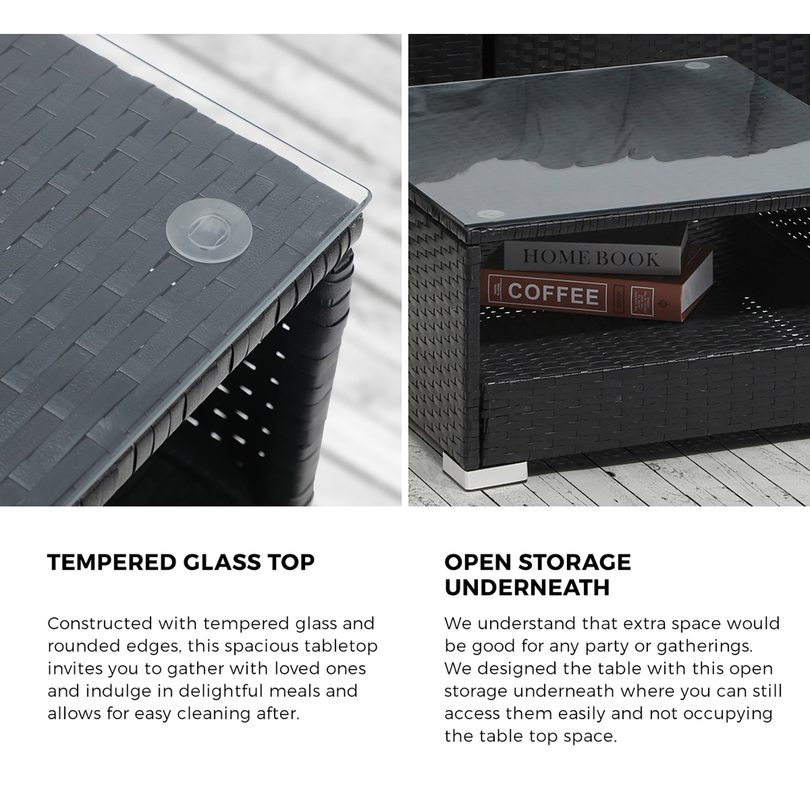 Livsip Outdoor Lounge Setting 7pc Wicker Sofa Set Furniture Rattan Patio Garden - Sunyee