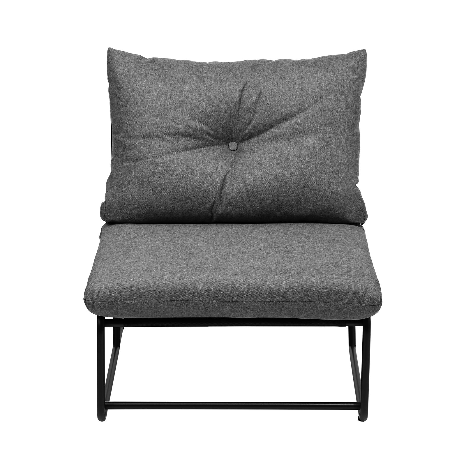 Livsip 2PCS Outdoor Dining Chairs Patio Furniture Sofa Lounge Chair Garden Grey - Sunyee