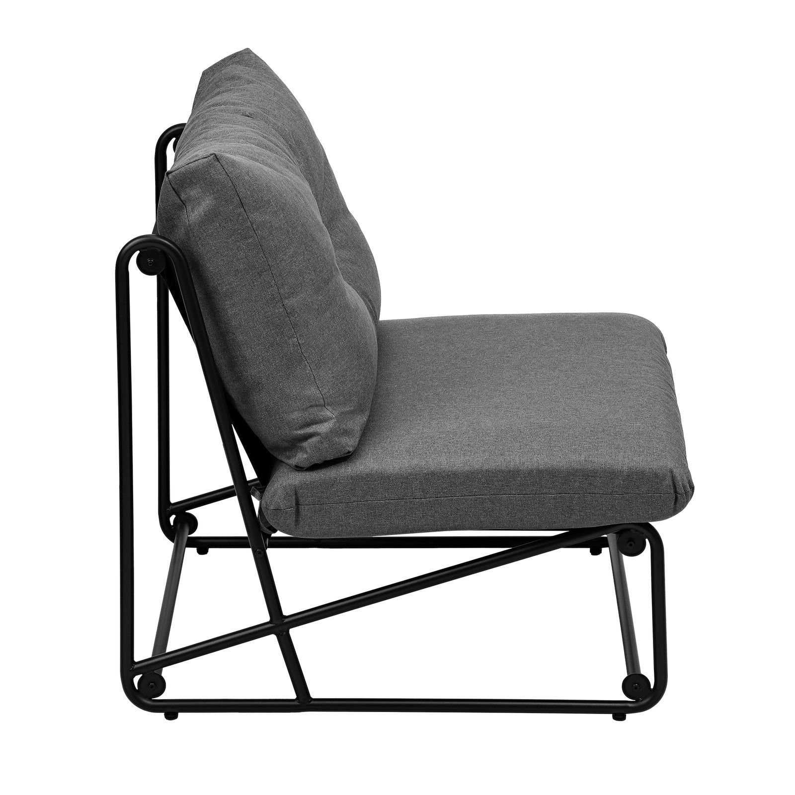 Livsip 2PCS Outdoor Dining Chairs Patio Furniture Sofa Lounge Chair Garden Grey - Sunyee