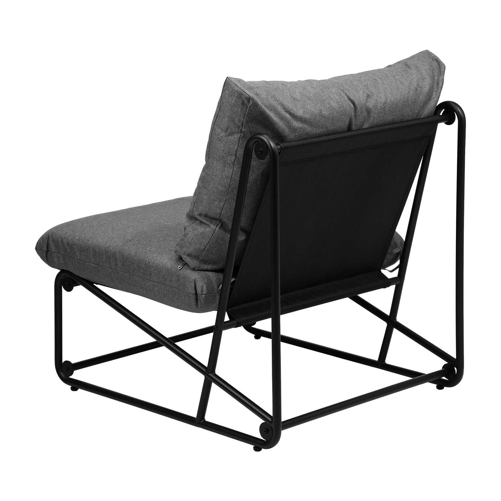 Livsip 2PCS Outdoor Dining Chairs Patio Furniture Sofa Lounge Chair Garden Grey - Sunyee