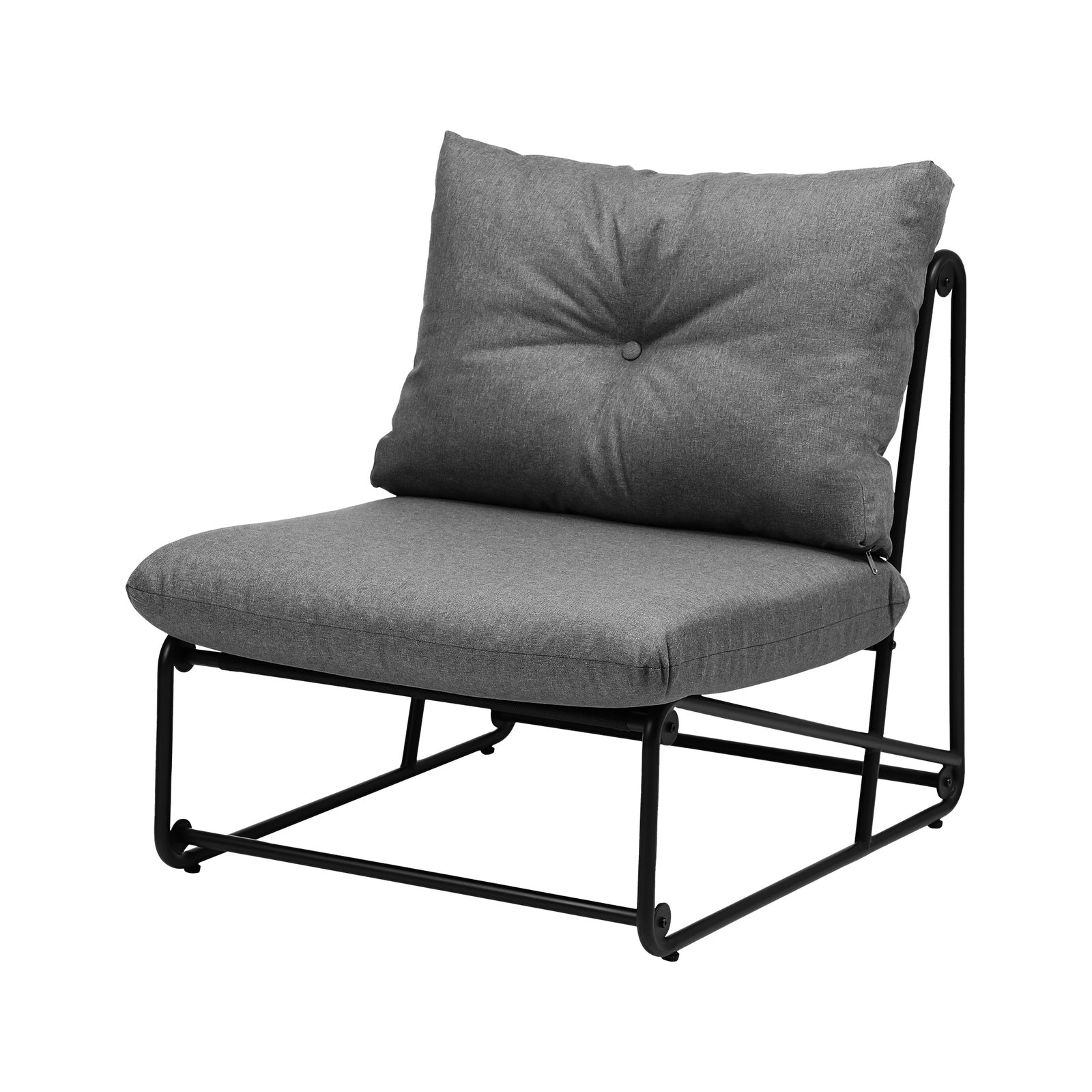 Livsip 2PCS Outdoor Dining Chairs Patio Furniture Sofa Lounge Chair Garden Grey - Sunyee