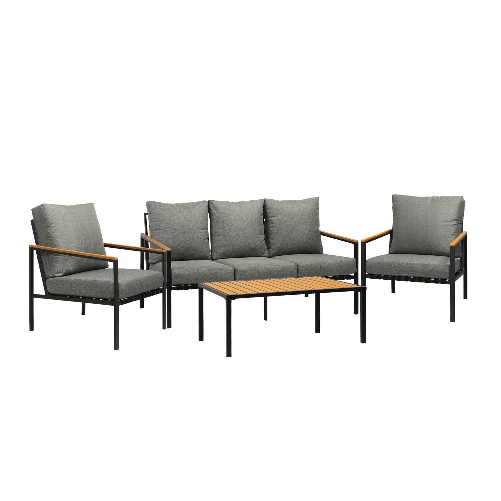 Livsip Outdoor Lounge Sofa Set Patio Furniture Table Chairs Garden Lounge Set - Sunyee