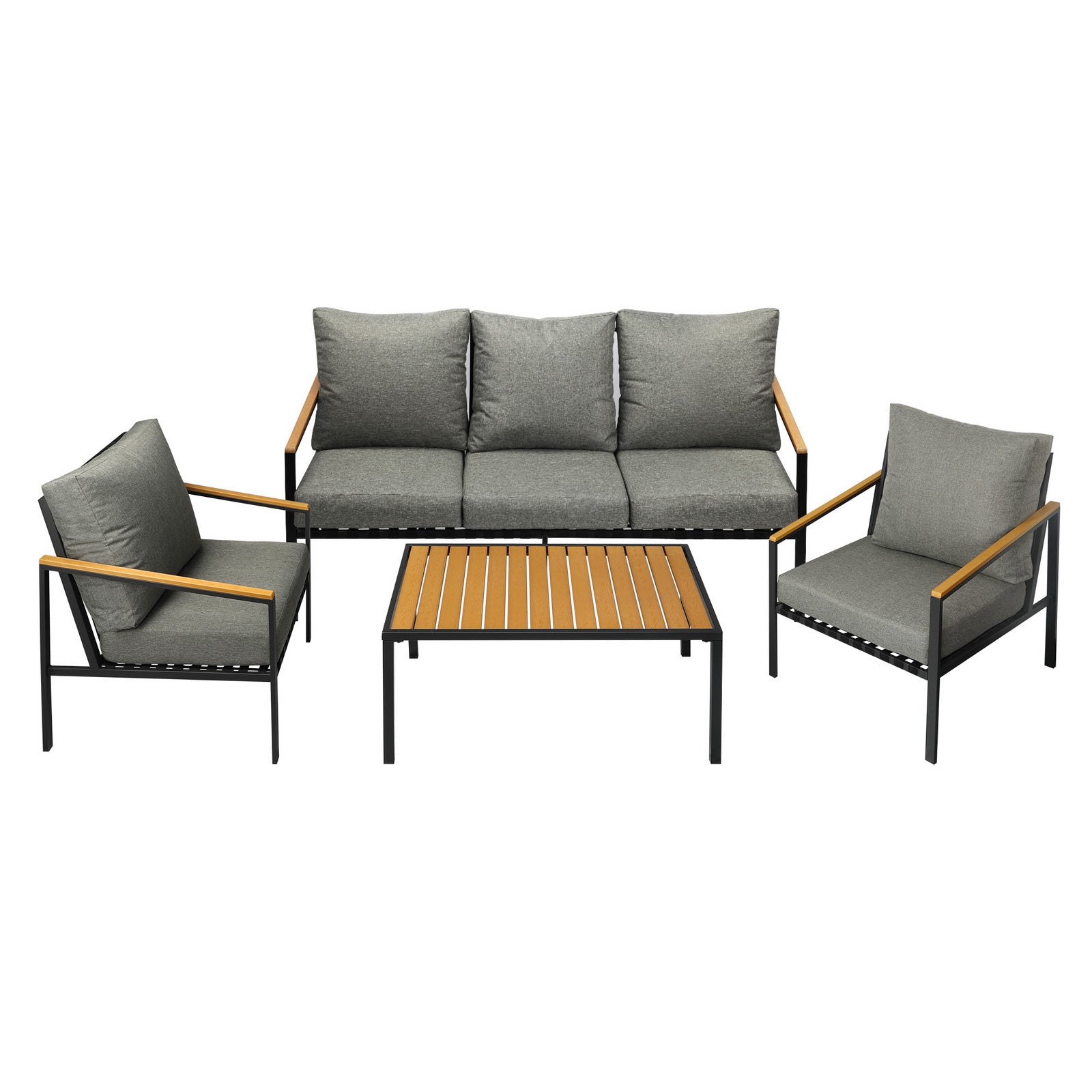 Livsip Outdoor Lounge Sofa Set Patio Furniture Table Chairs Garden Lounge Set - Sunyee