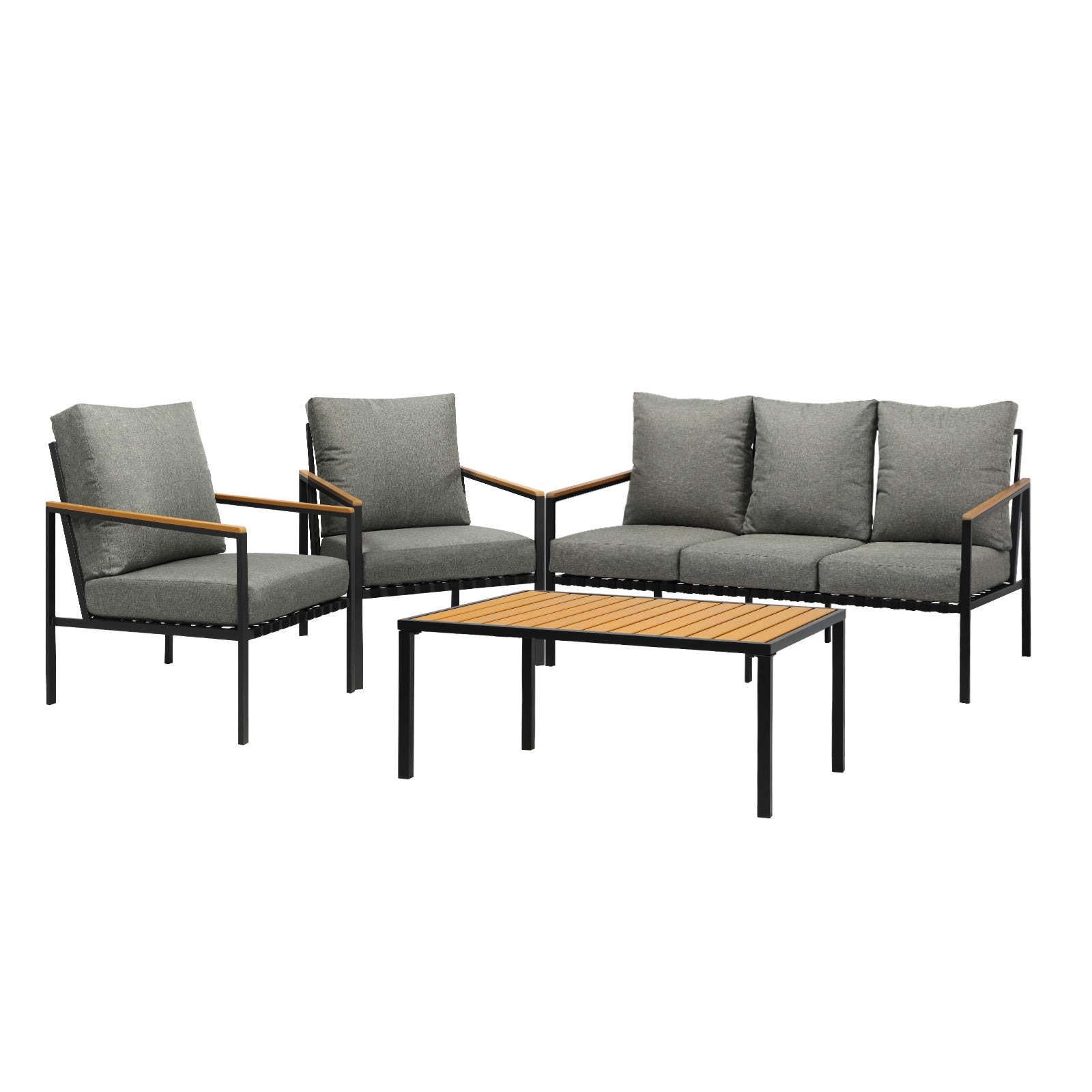 Livsip Outdoor Lounge Sofa Set Patio Furniture Table Chairs Garden Lounge Set - Sunyee