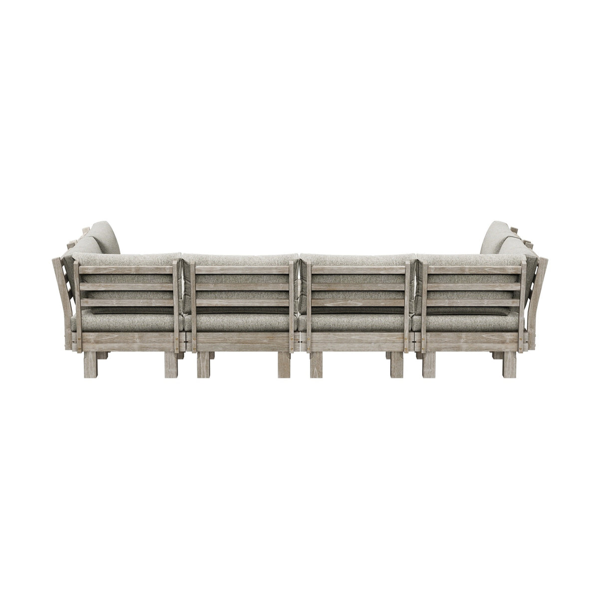 Livsip 9PCS Outdoor Sofa Set Wooden Lounge Setting Table Chair Patio Furniture