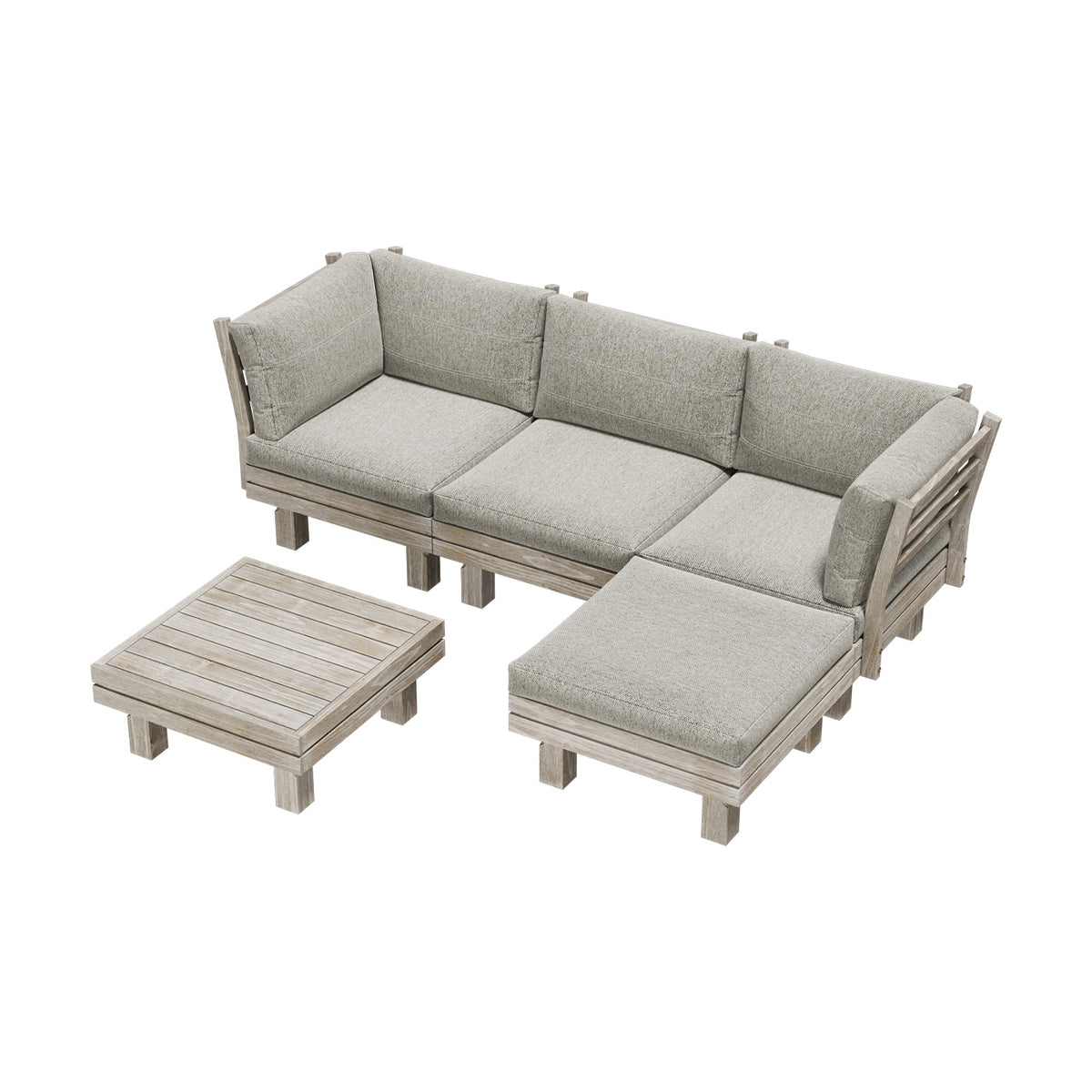 Livsip 4 Seater Outdoor Sofa Set Lounge Setting Table Chair Patio Furniture