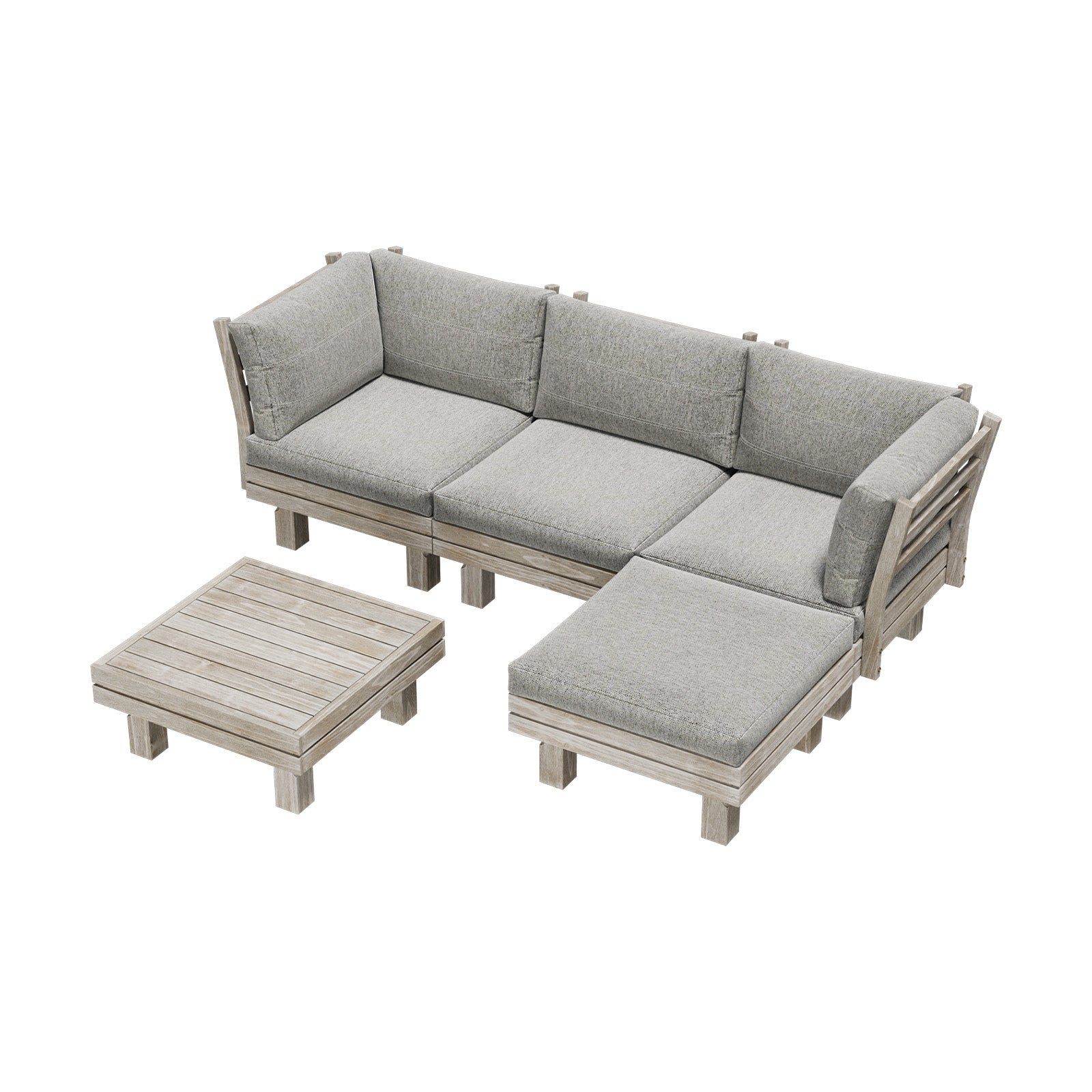 Livsip 4 Seater Outdoor Sofa Set Lounge Setting Table Chair Patio Furniture - Sunyee