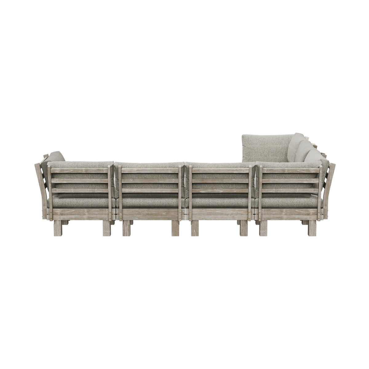 Livsip 8PCS Outdoor Sofa Set Wooden Lounge Setting Table Chair Patio Furniture