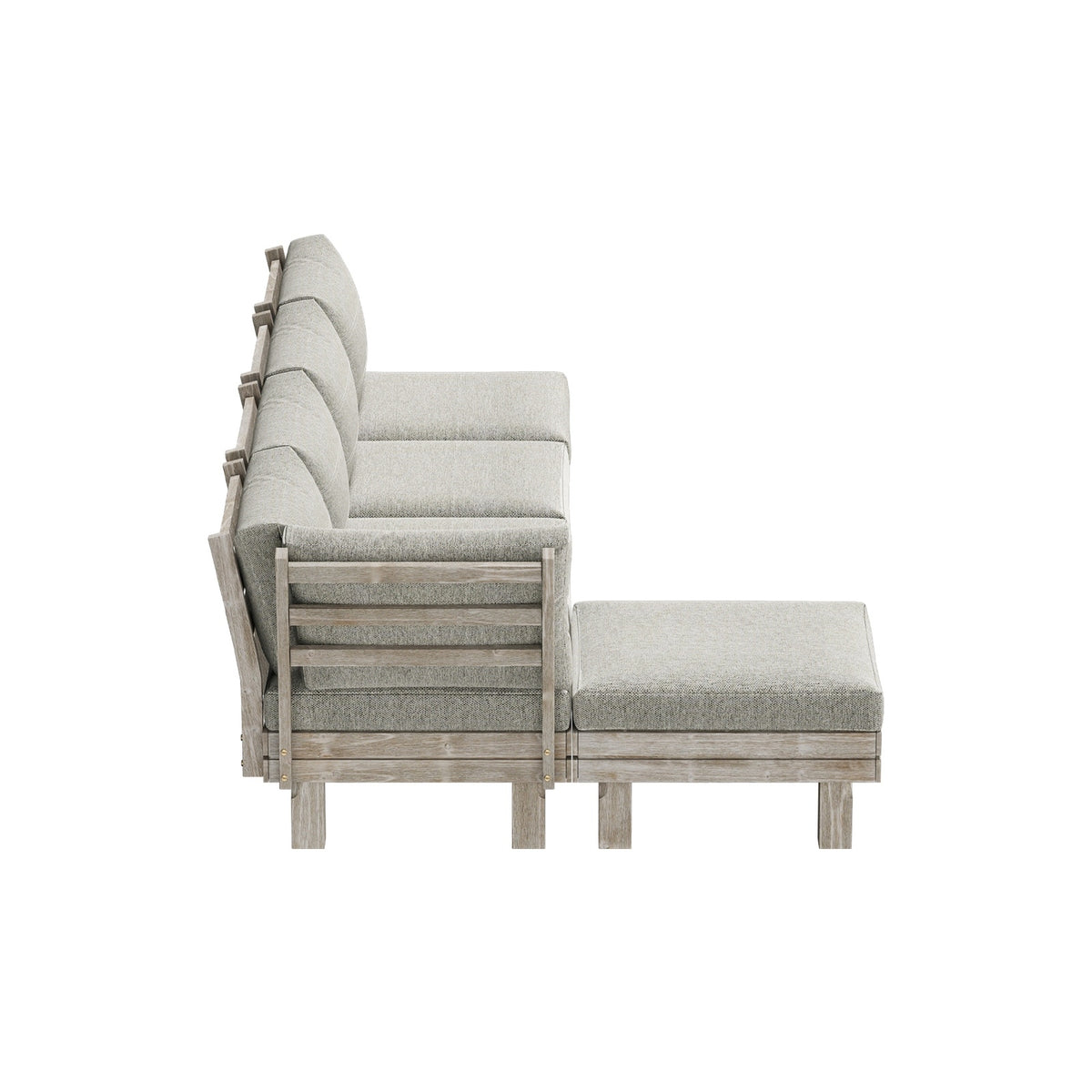 Livsip 5PCS Outdoor Furniture Sofa Set Wooden Lounge Setting Patio Furniture