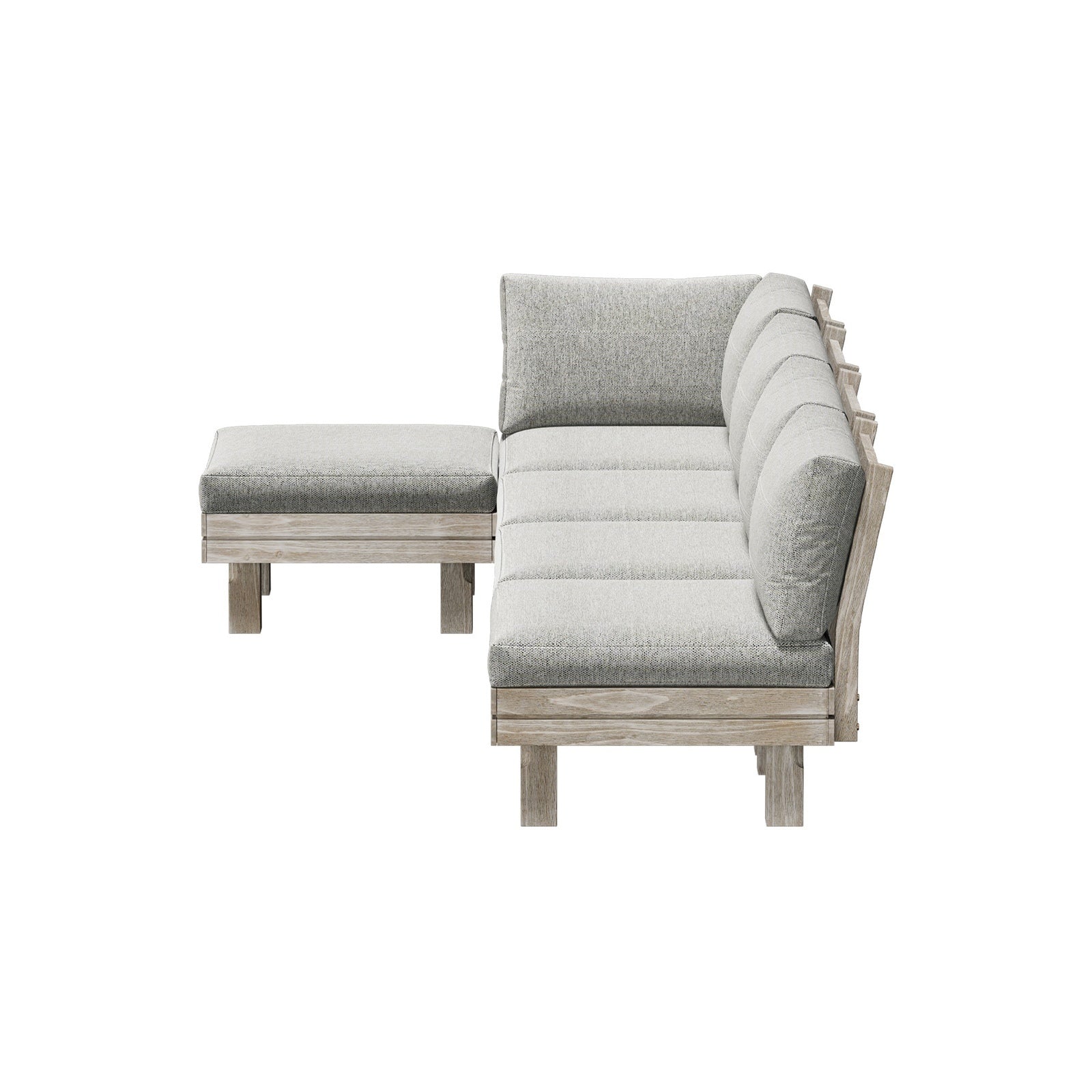 Livsip 5PCS Outdoor Furniture Sofa Set Wooden Lounge Setting Patio Furniture - Sunyee