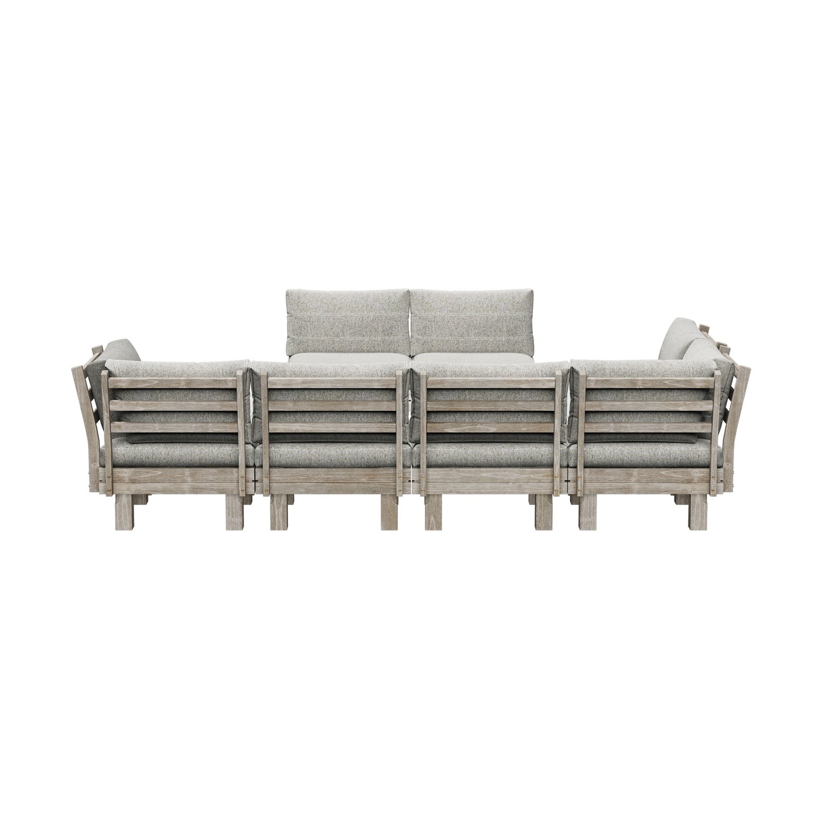 Livsip Outdoor Sofa Set 8 Piece Wooden Lounge Setting Garden Patio Furniture - Sunyee