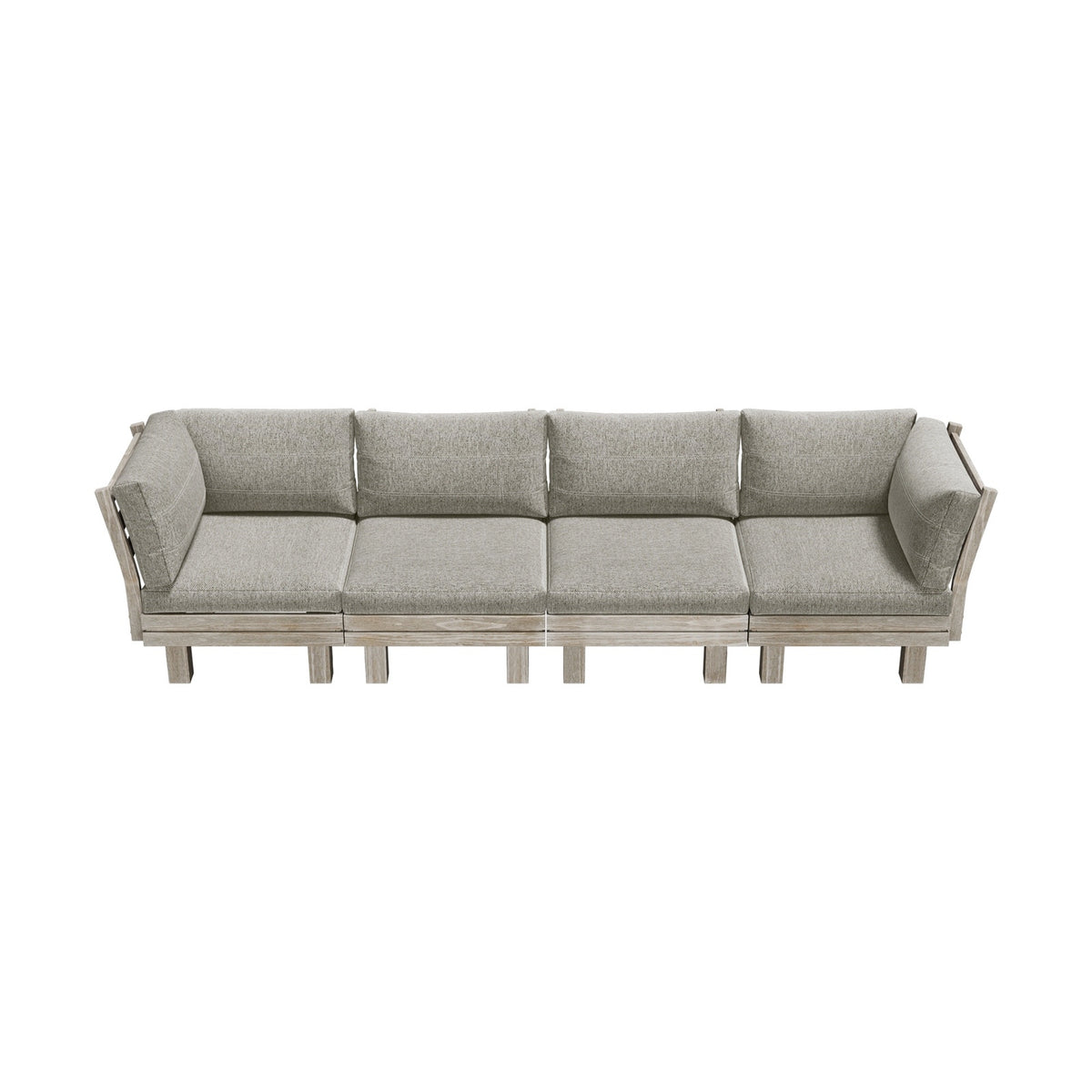 Livsip 4 Seater Outdoor Sofa Set Wooden Modular Lounge Setting Patio Furniture