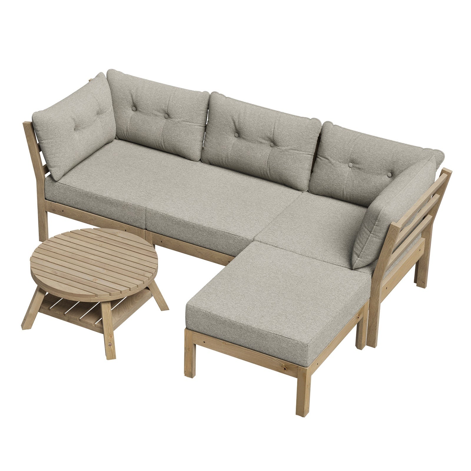 Livsip 5 Piece Outdoor Furniture Set Garden Lounge Sofa Patio Furniture Setting - Sunyee