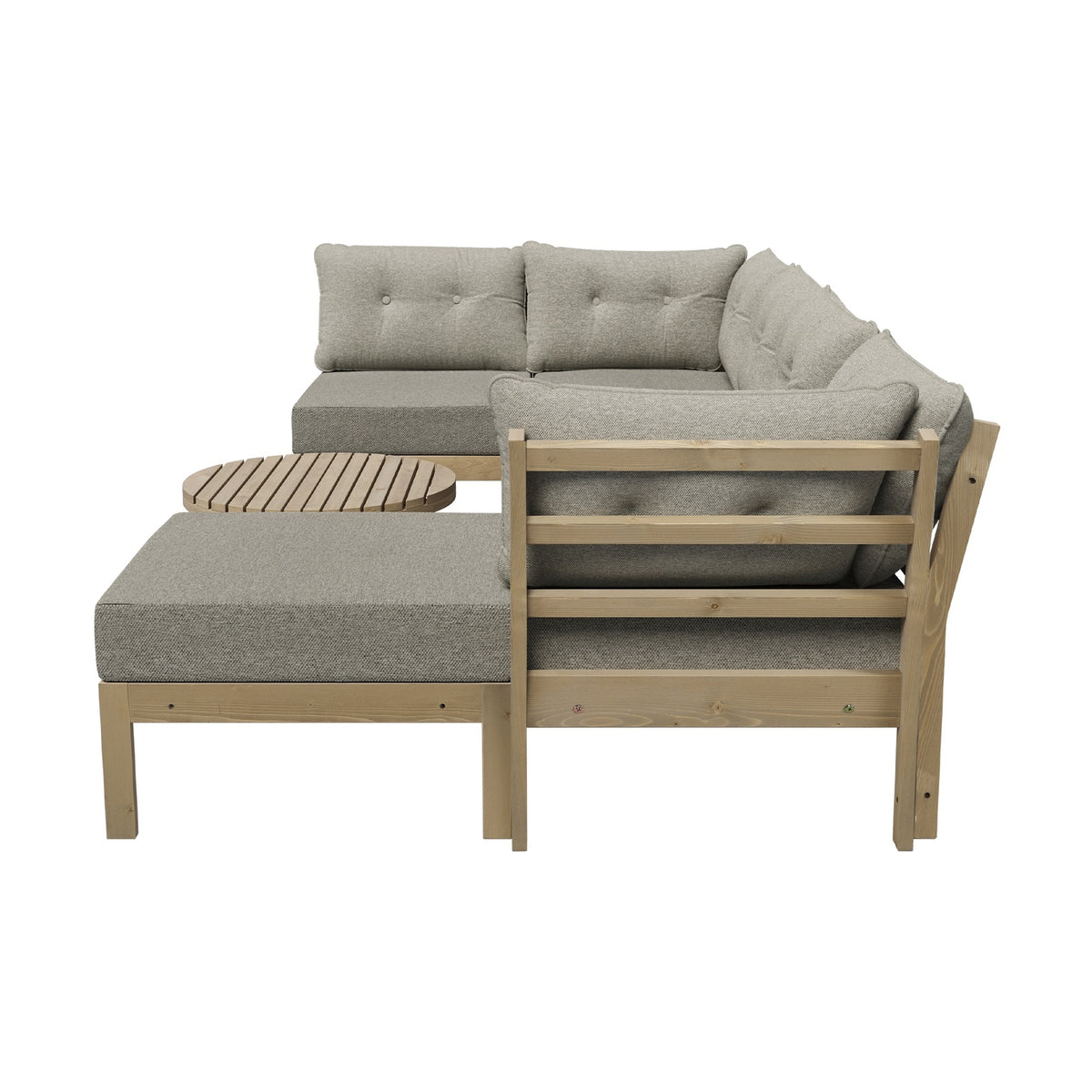 Livsip 7 Piece Outdoor Sofa Set 5-Seater Lounge Setting Garden Table Chairs - Sunyee