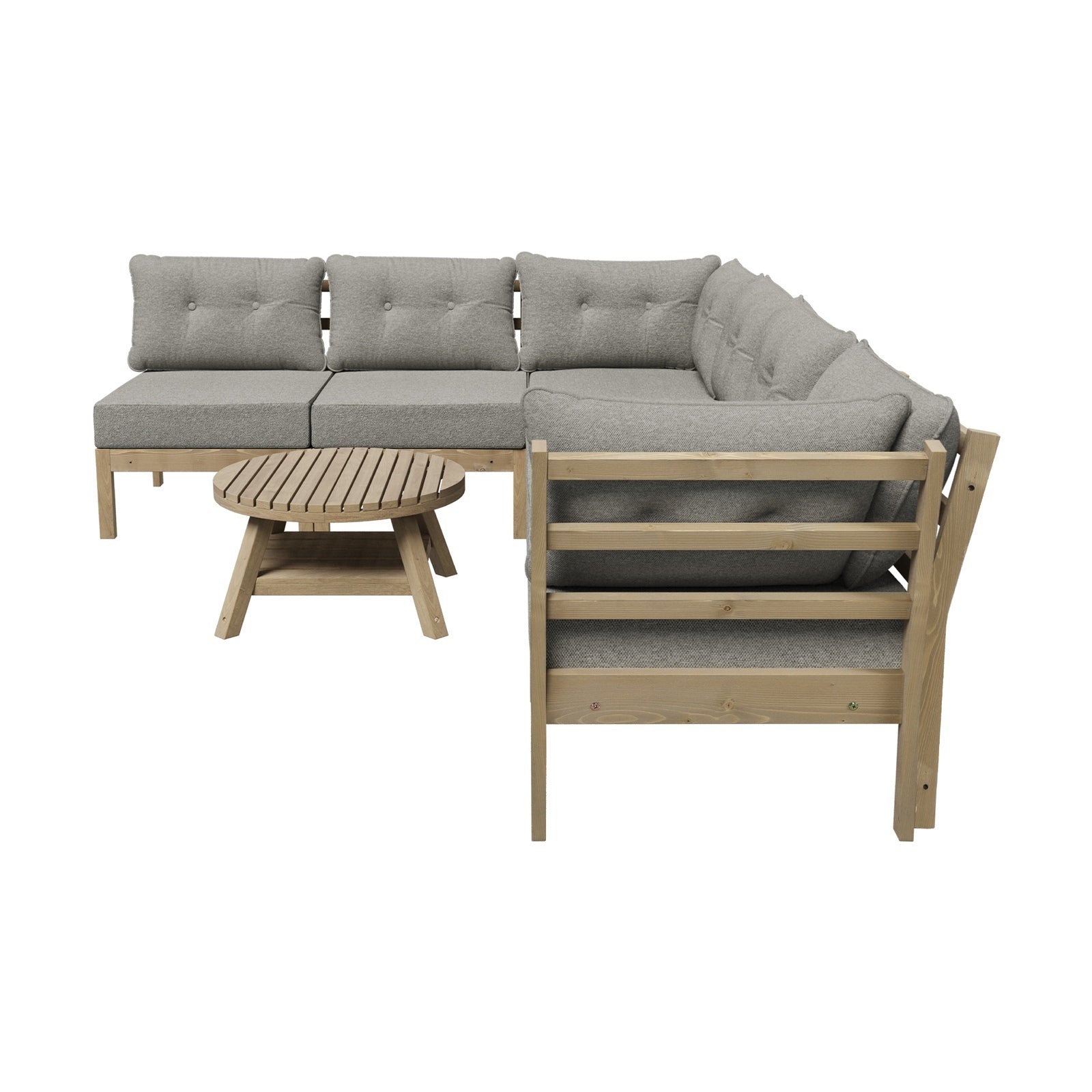 Livsip 7 Seater Outdoor Sofa Set Lounge Setting Patio Furniture Beige - Sunyee