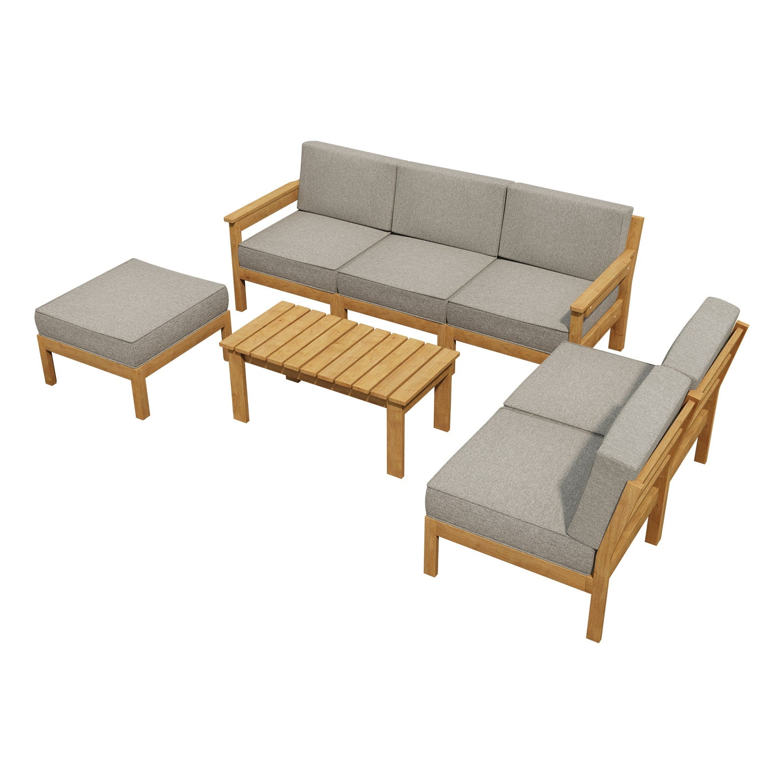 Livsip 7PCS Outdoor Sofa Set Garden Lounge Setting Patio Furniture Table Chairs - Sunyee