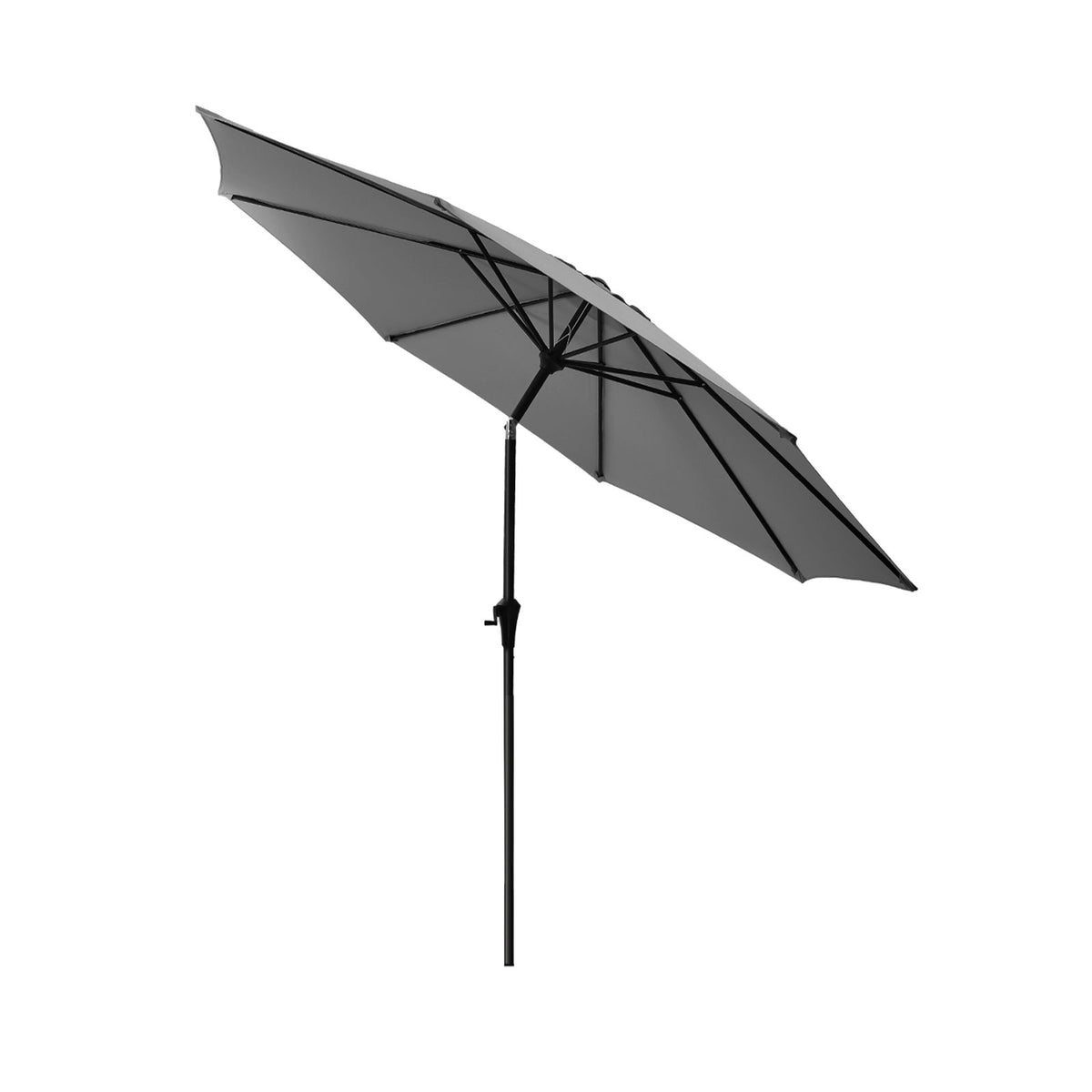 Livsip Outdoor Umbrella 3M Market Umbrellas Garden Shade with Tilt Charcoal