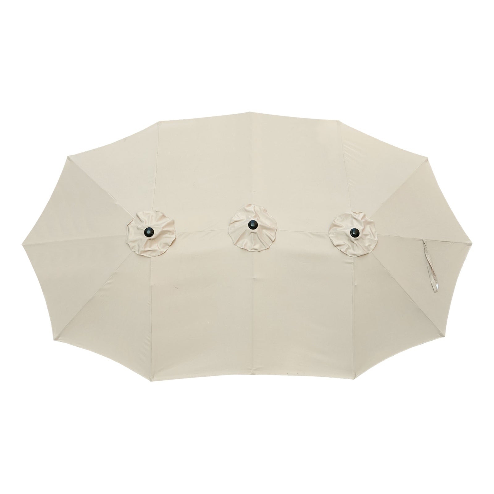 Livsip Outdoor Umbrella 4.52M Double-Sided Umbrellas Garden Shade w/ Base Beige