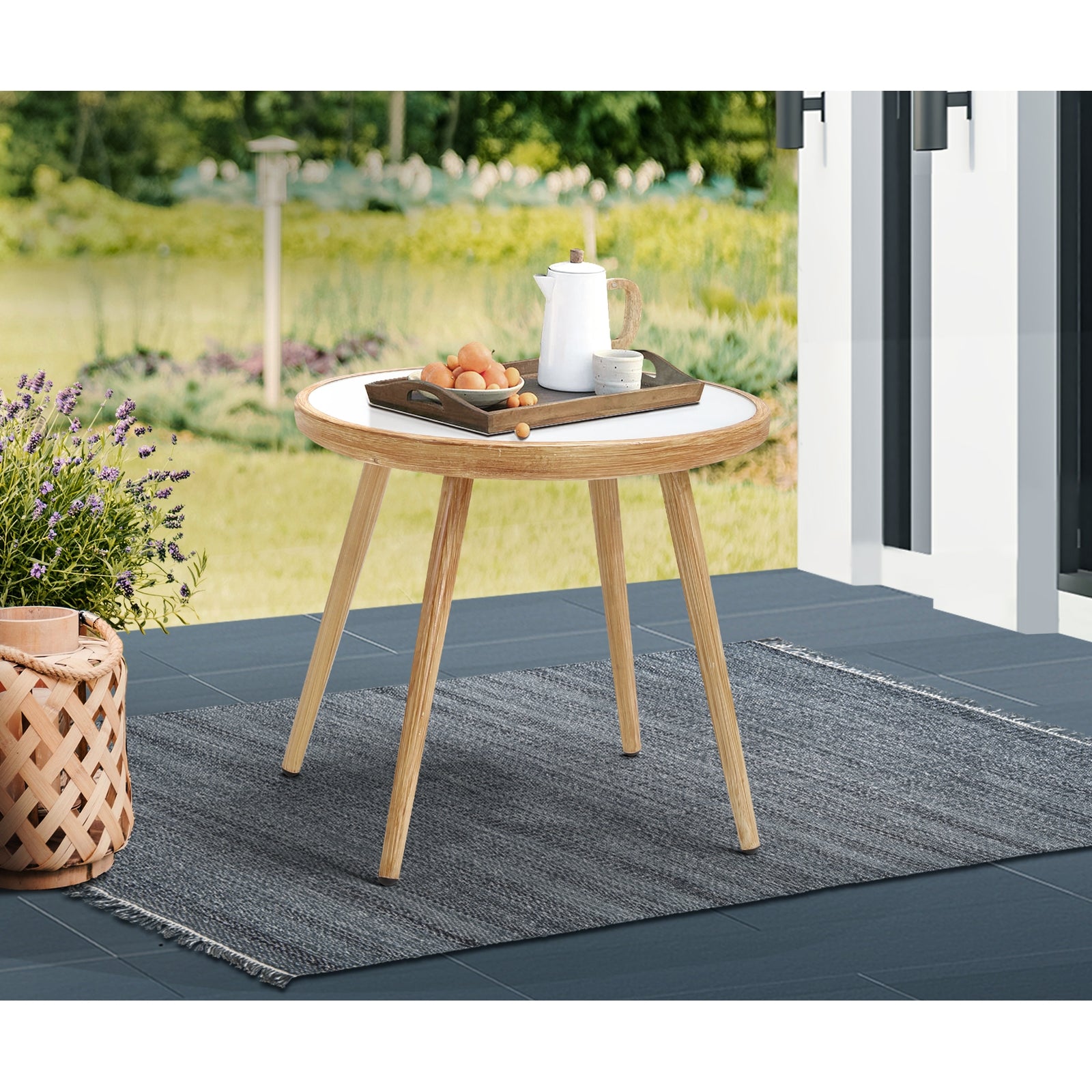 Livsip Outdoor Bistro Set Dining Chairs Table Patio Furniture Setting 3 Piece - Sunyee