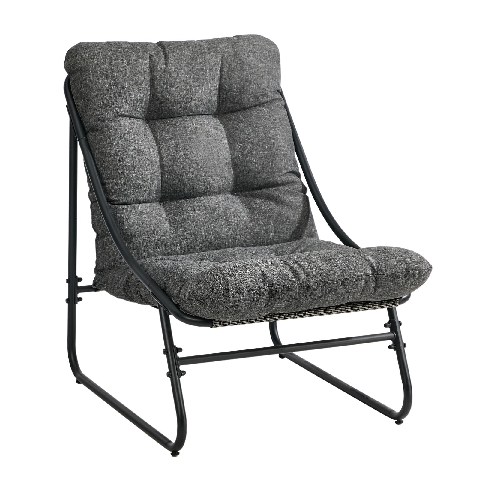 Livsip 3 Pieces Outdoor Patio Set Chair Table Lounge Setting Textilene Grey